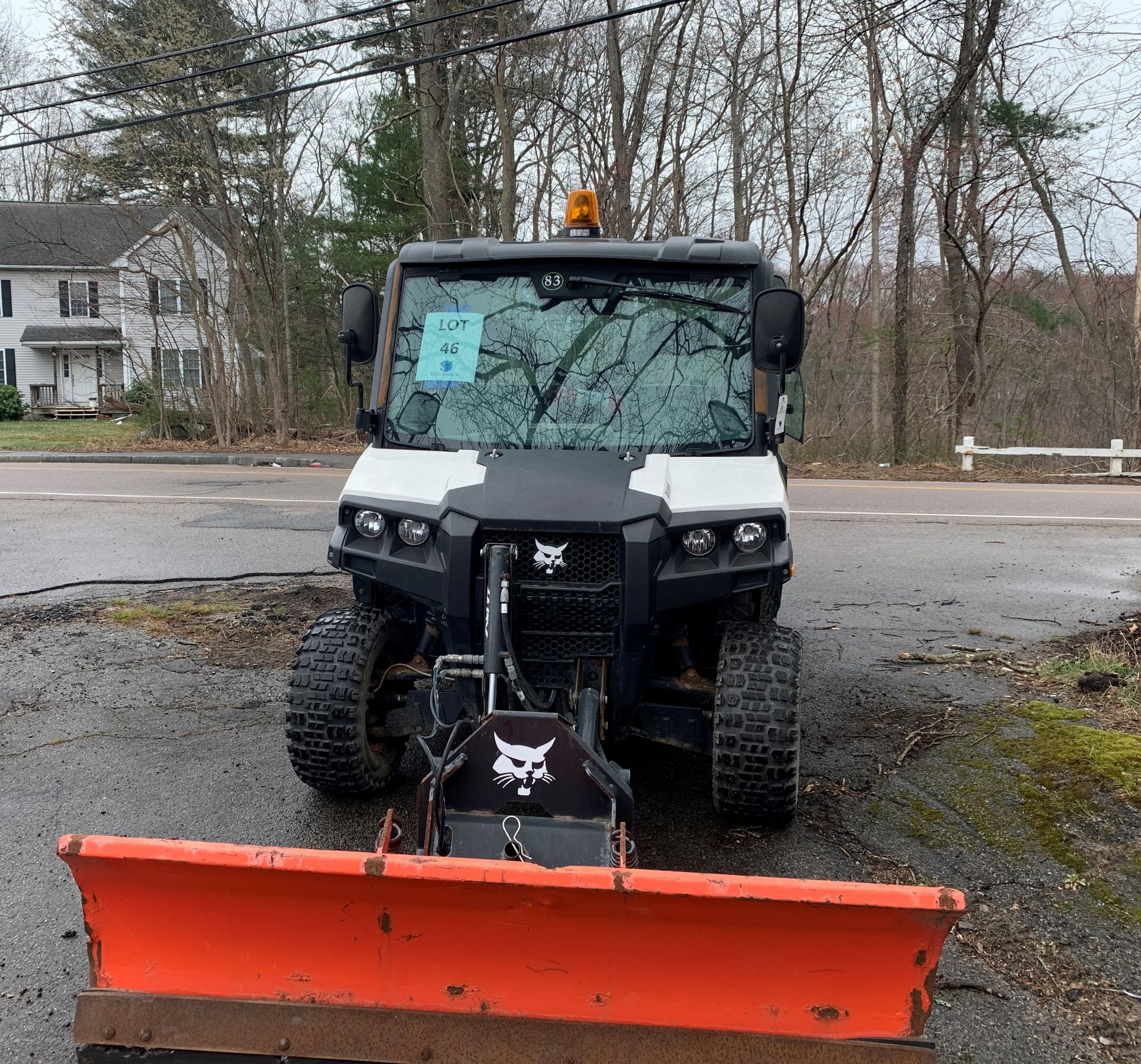 Bobcat 4x4 Utility Vehicle Diesel Enclosed Cab w/ 6' Plow #FMFB69 Dumping Bed, #3650 Hours: 1571