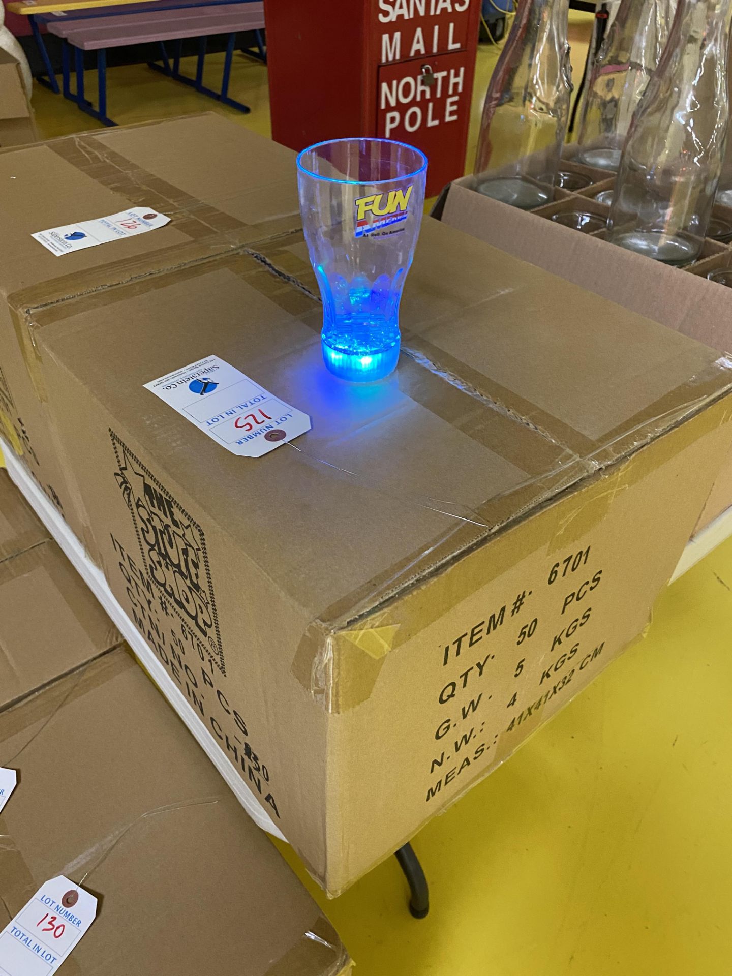 New in Box Case of 50 Logo'd Glow Cups