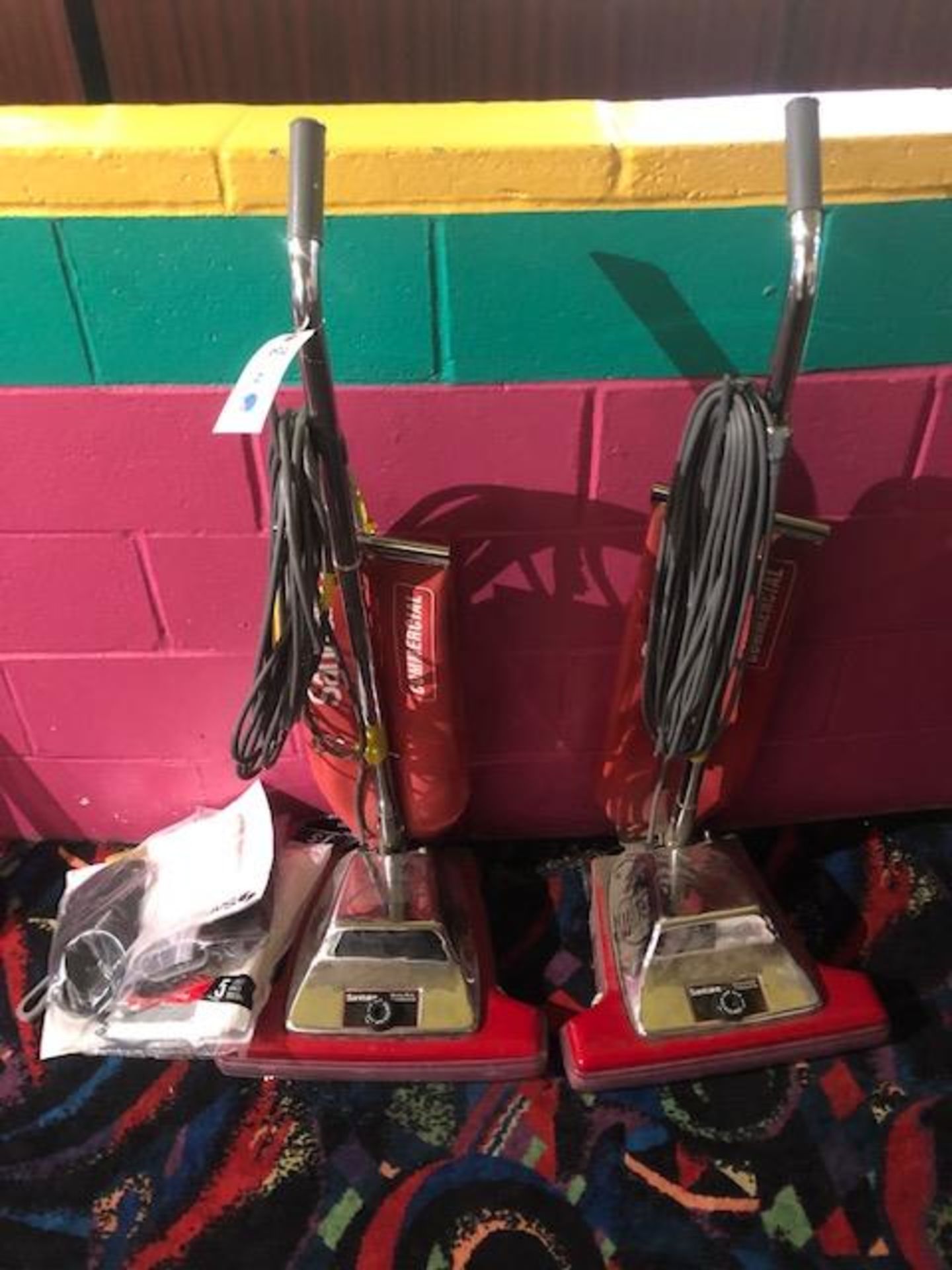 (2) Sanitaire Commercial Vacuums w/Spare Belts & Parts