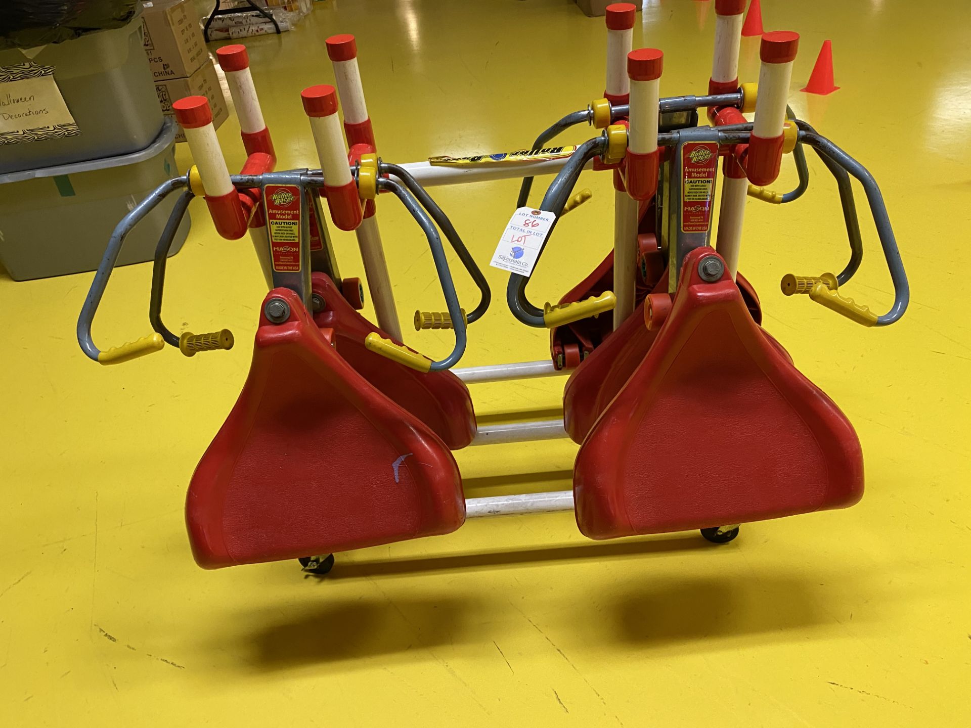 (5) Roller Racer Carts w/Stand