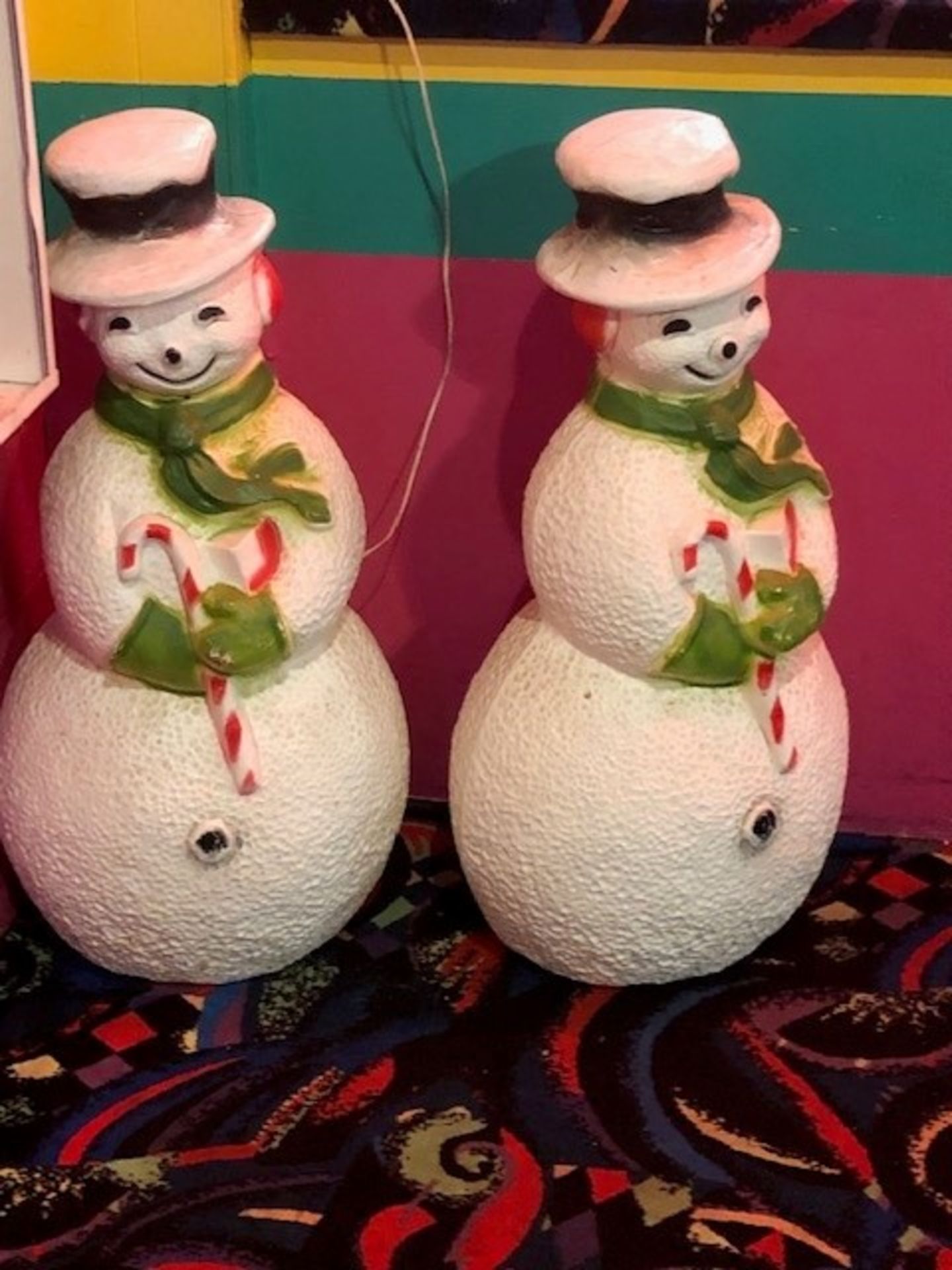 (2) Illuminated Snowmen