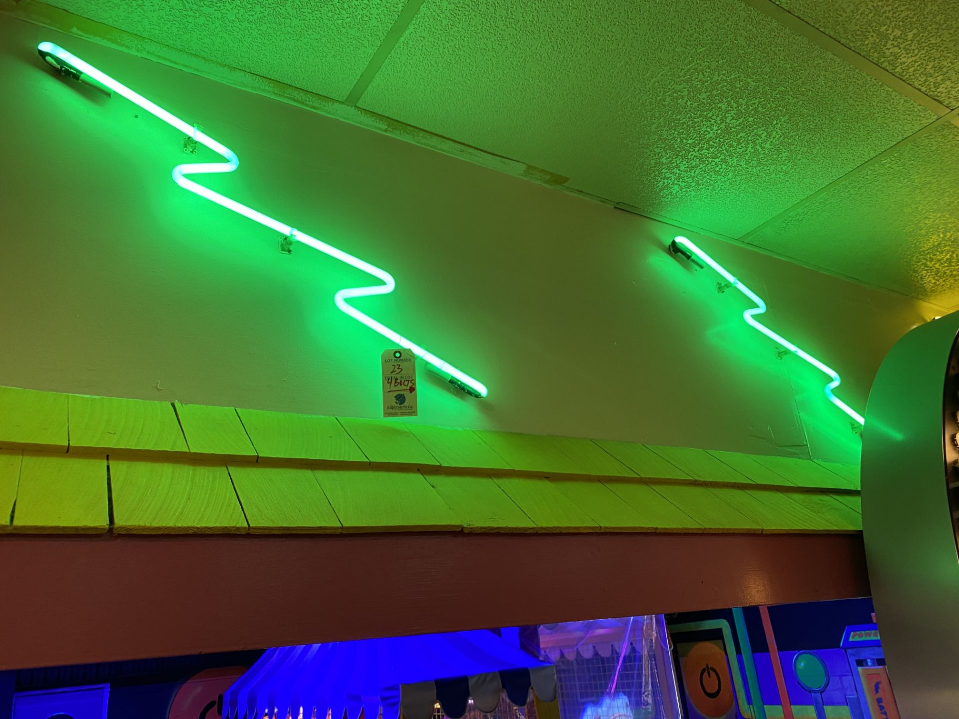 (4) Green & Yellow Neon Lightning Bolts - Image 2 of 2