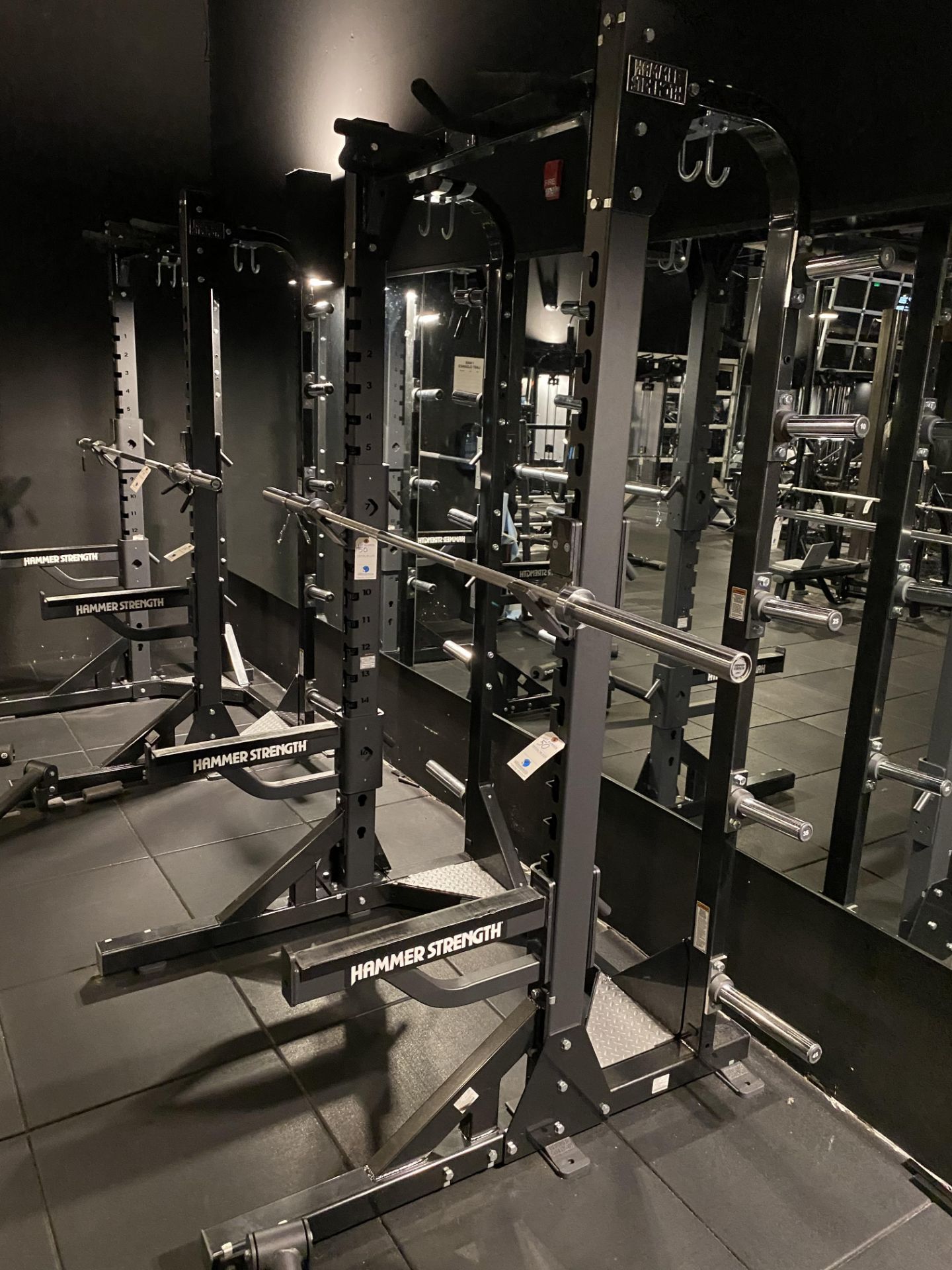 Hammer Strength Squat Rack #HDLSTOR-SA w/#HDLHRL 16 Setting w/Bar, Weight Rack, Pull Up Bars - Image 3 of 3