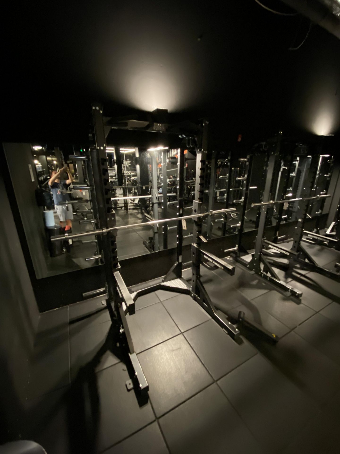 Hammer Strength Squat Rack #HDLSTOR-SA w/#HDLHRL 16 Setting w/Bar, Weight Rack, Pull Up Bars - Image 2 of 7