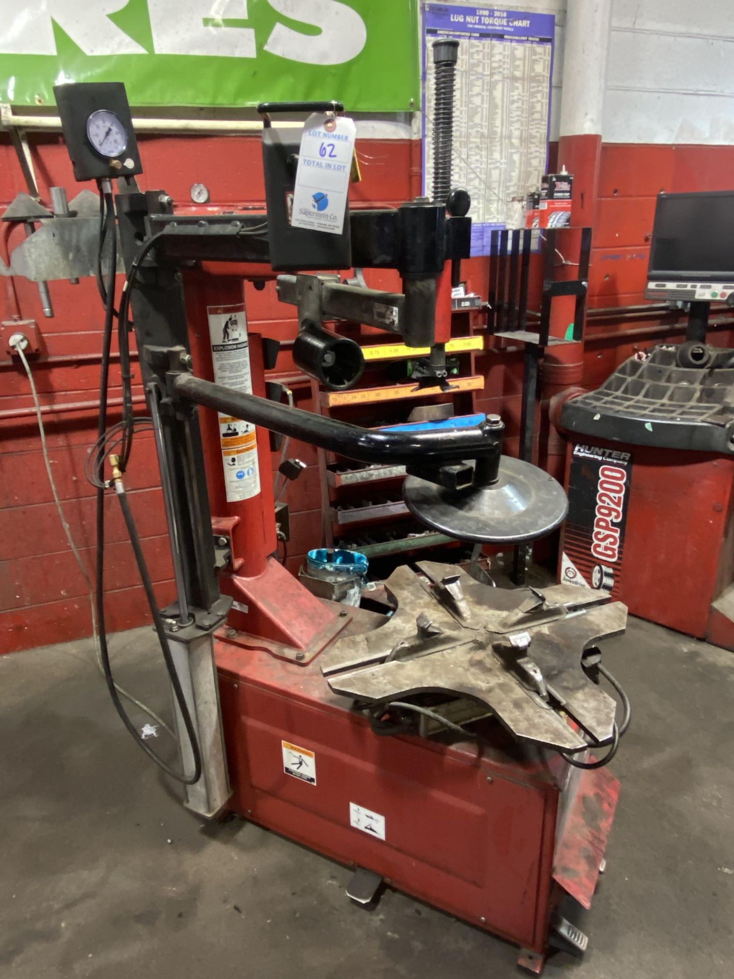 Hunter Tire Changer Model TCX50E Single Phase. SIN: IMA793649 - Image 2 of 3