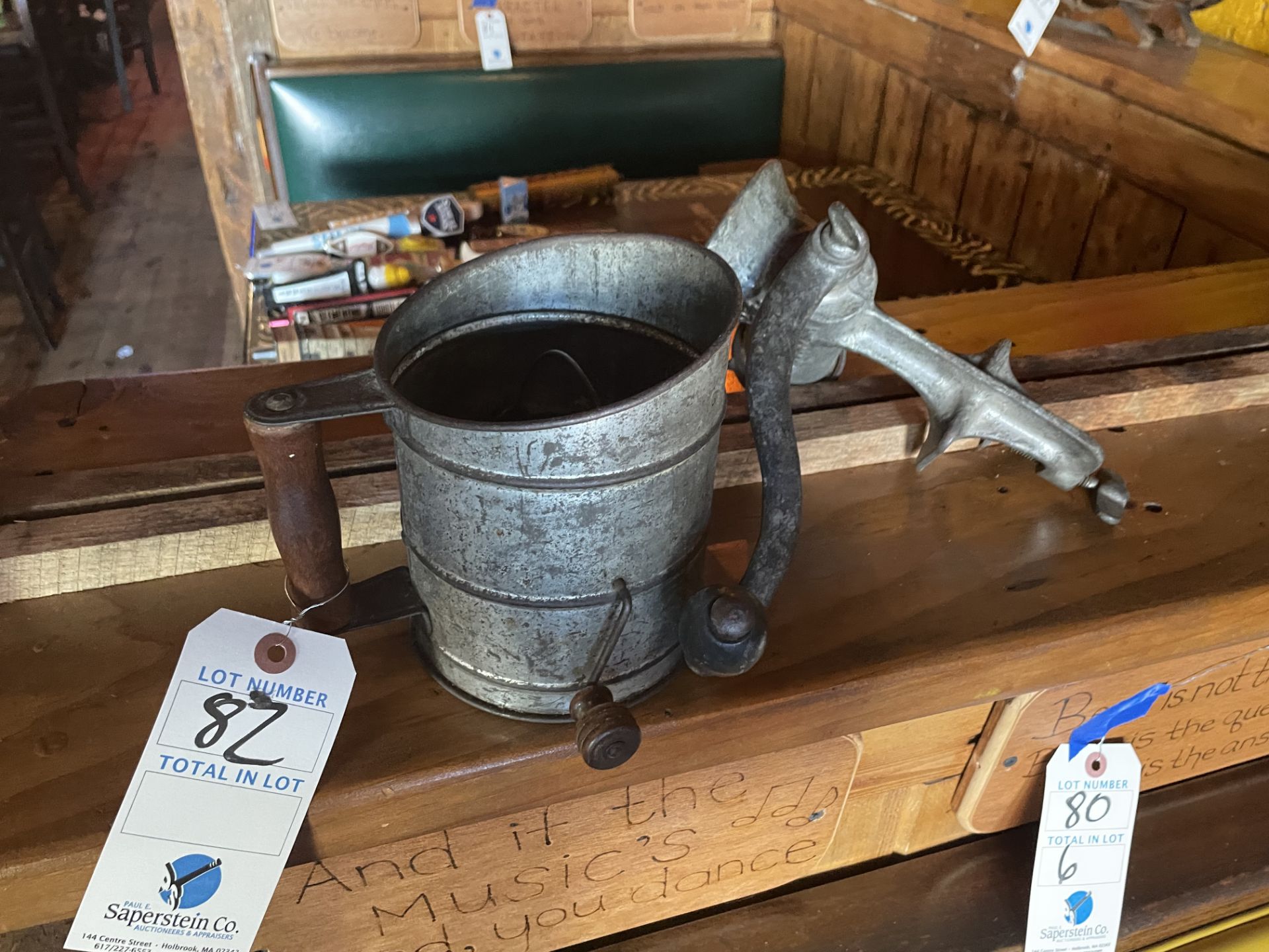 {LOT} Vintage Meat Chopper & Pail