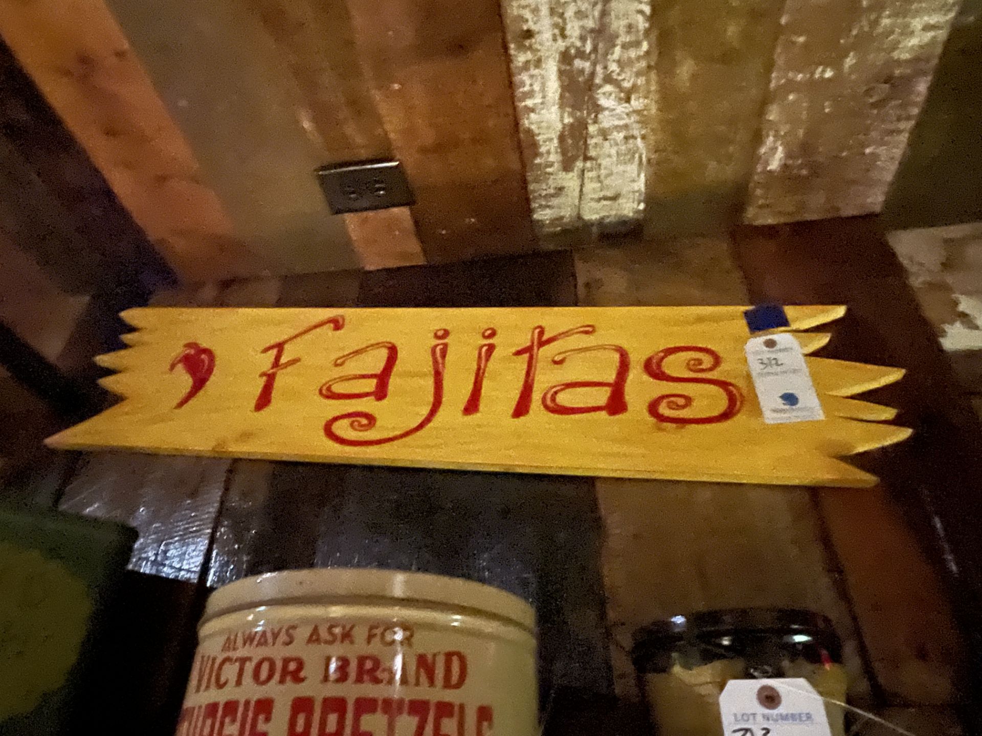Approx. 3' All Wood Fajitas Sign