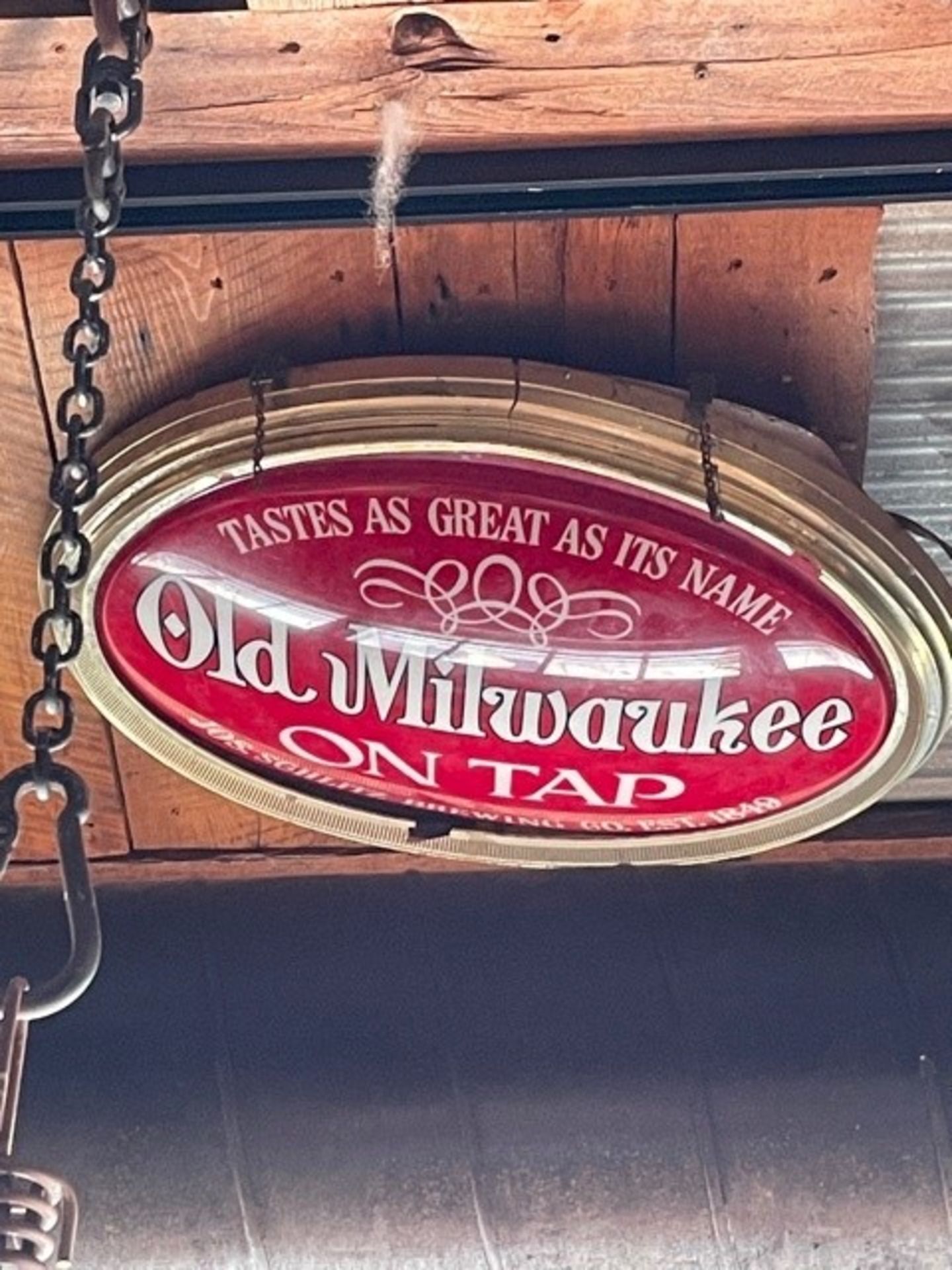 Illuminated Old Milwaukee Vintage Beer Sign - Approx. 32"