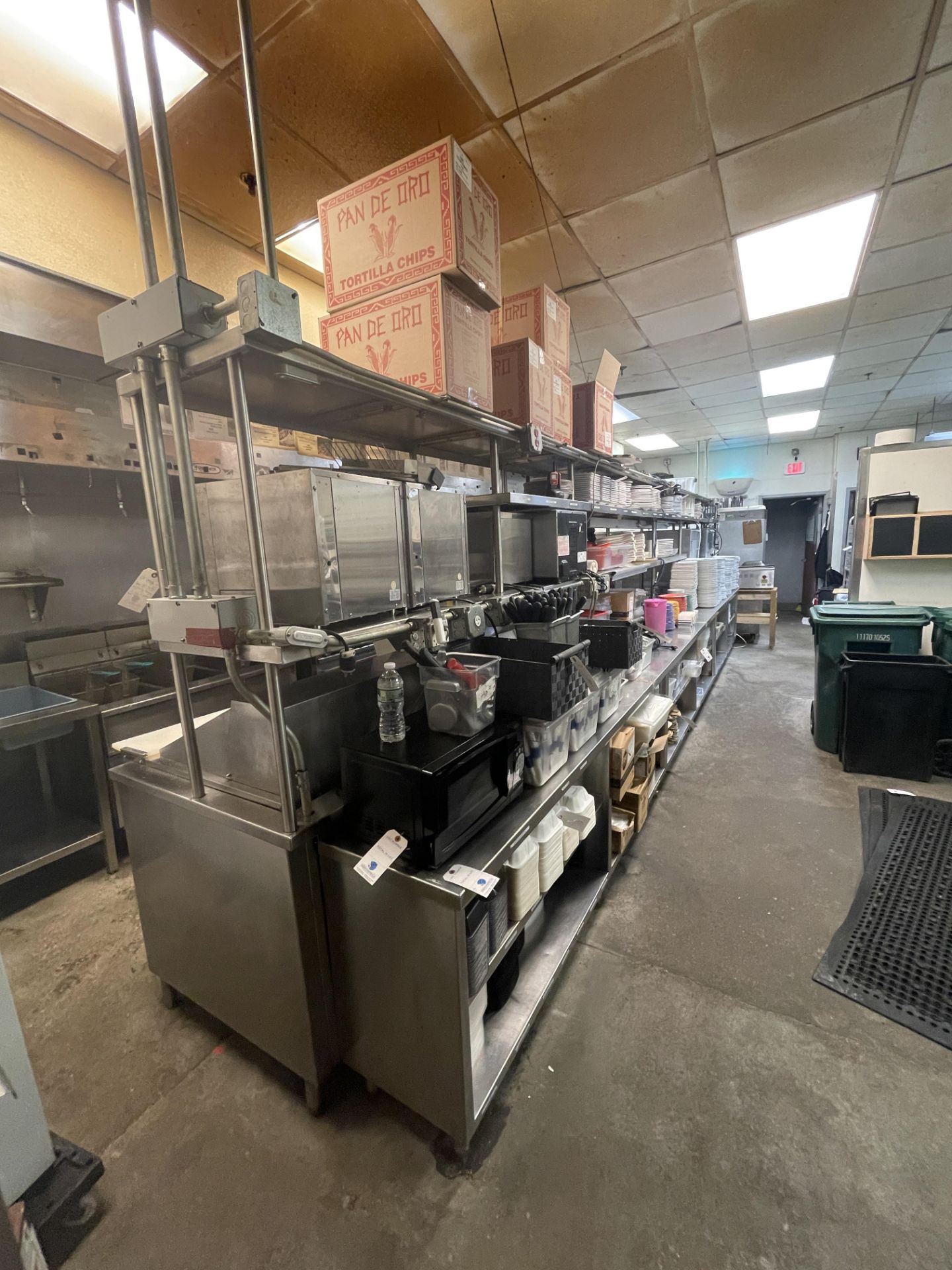 3 Tier Waiter Call Station w/ (2) Hatco Food Warmer, 15' Of Table 2 SS Shelves 28' Total 7' Hight,