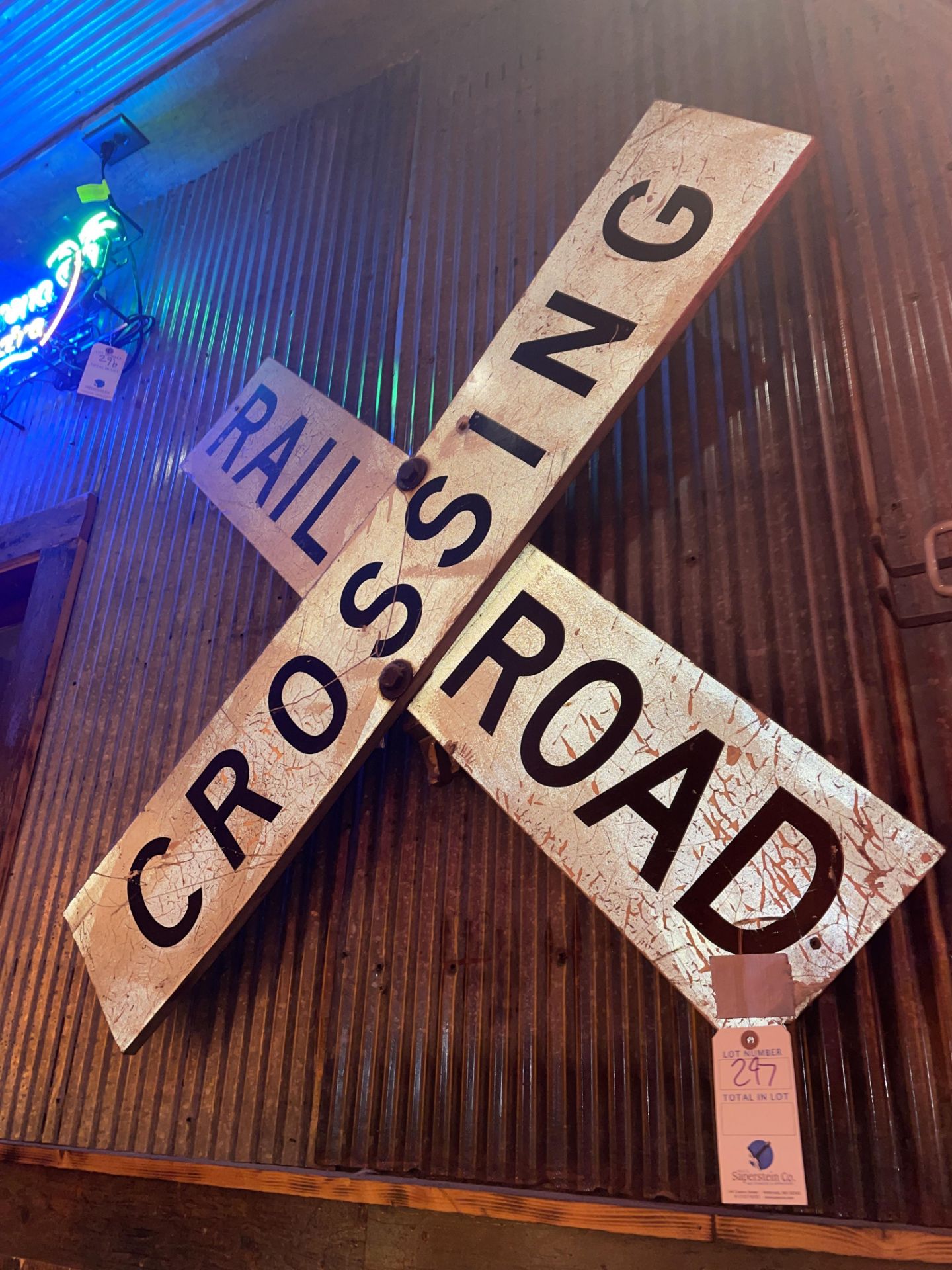 Metal Railroad Crossing Sign Approx. 4'