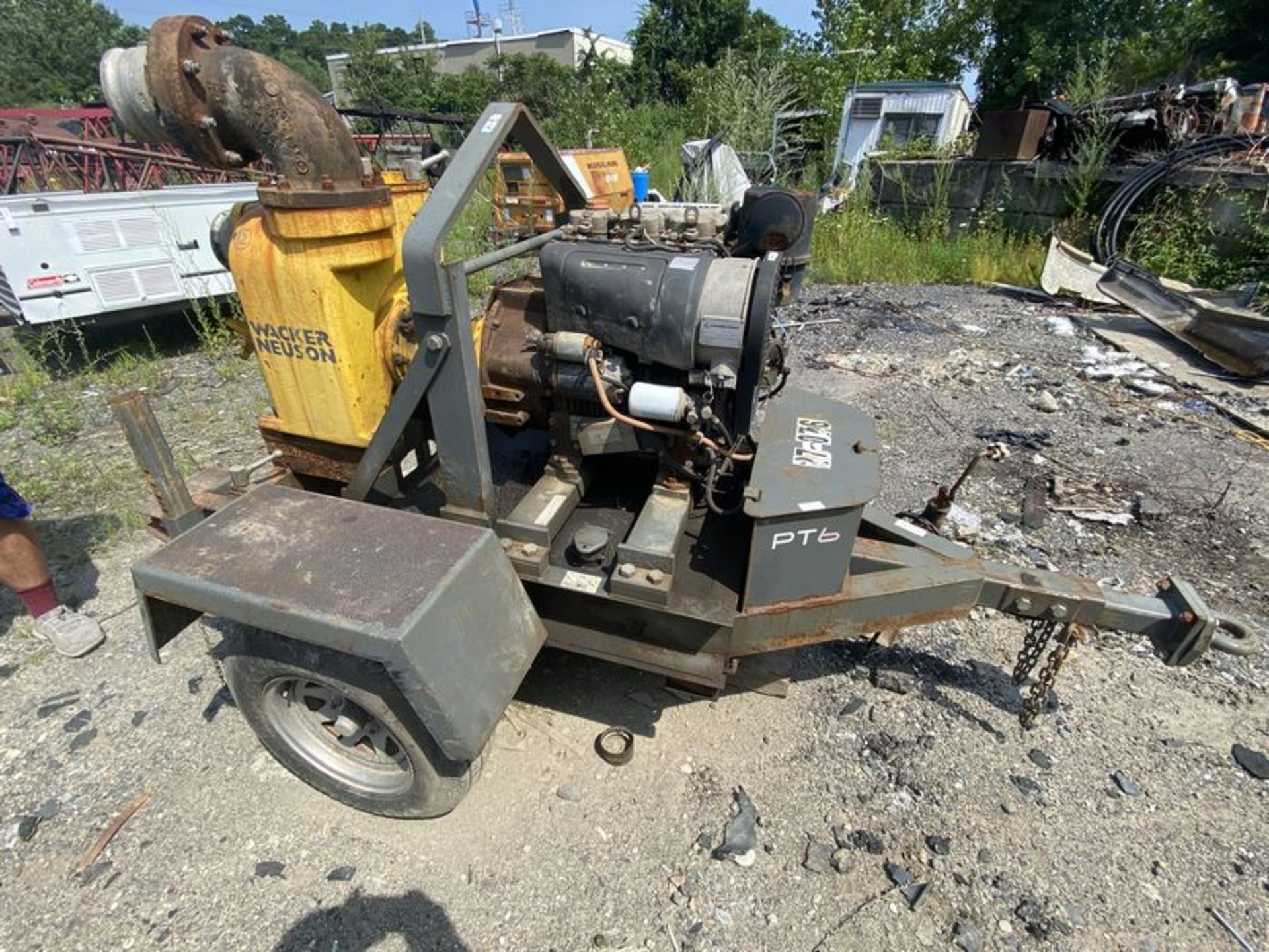 Wacker Neuson Towable 6" #PT6LT Pump w/Lombardini #IILD625-3, 3 Cylinder Diesel Motor & Pintle - Image 2 of 2