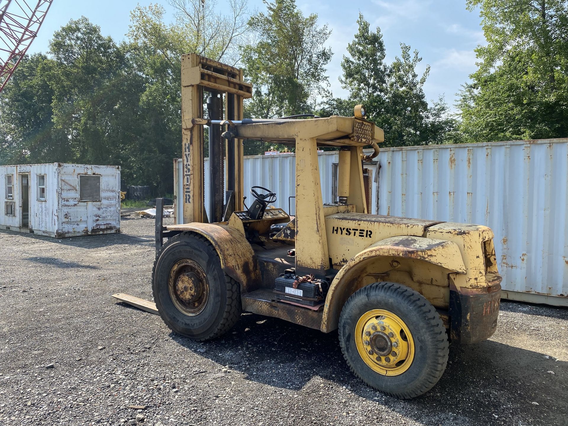 Hyster #150, 15,000 Lb. Capacity Diesel Forklift, Twin 11" Mast, Hrs: 3,725 (MACHINE RUNS)