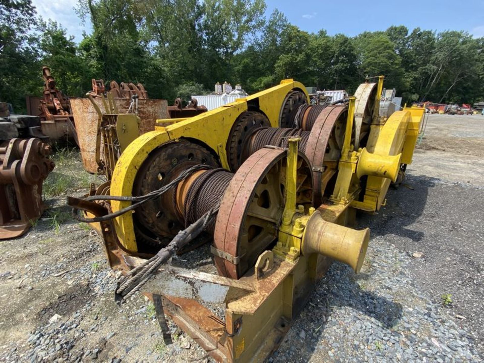 American 250 Triple Drum Mechanical Winch BABIT BEARING MACHINE 40-50K LINE PULL w/Diesel 6 - Image 2 of 4