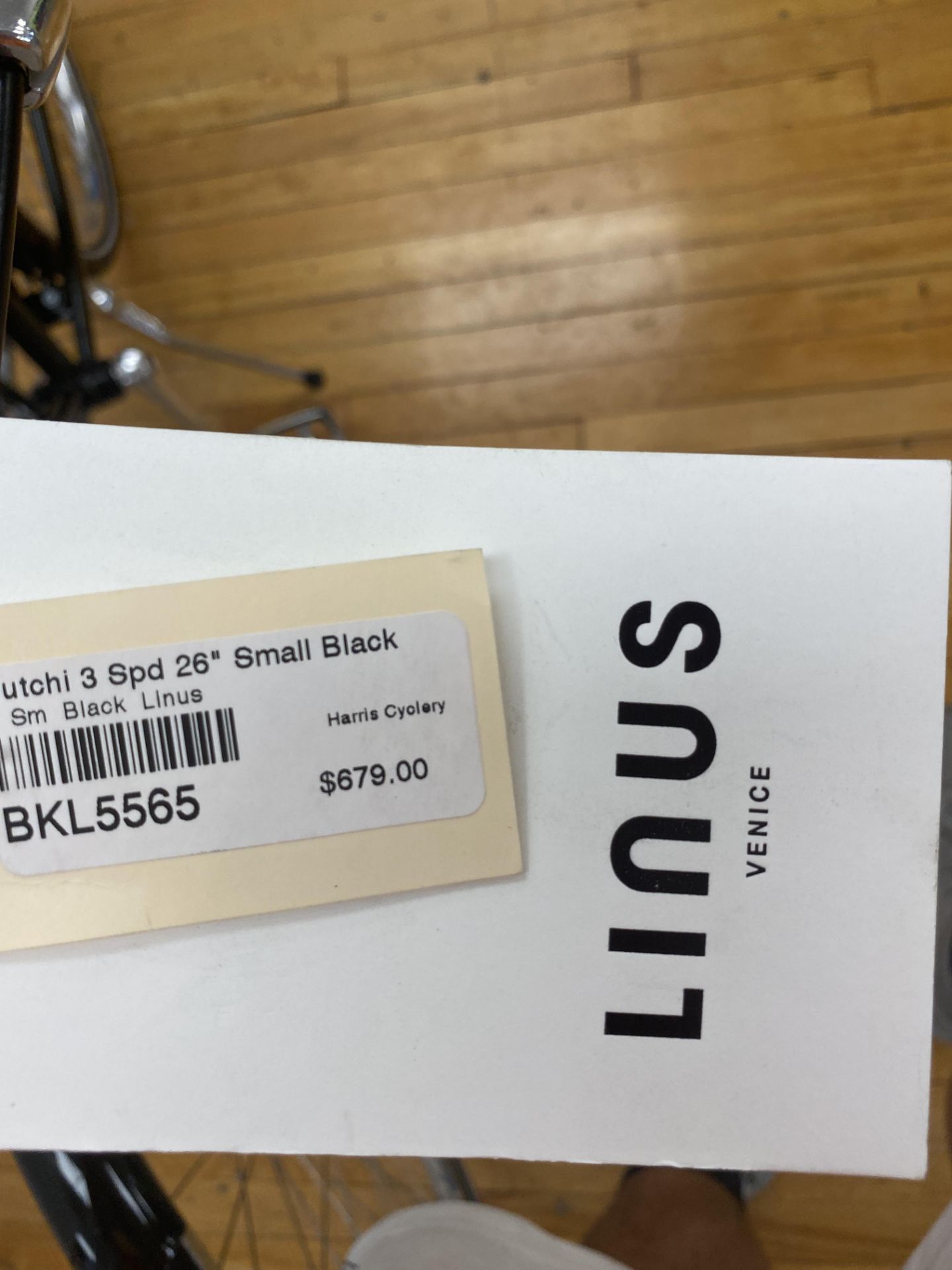 Linus Dutchi 3 Speed 26 " Small Black $680 Retail - Image 3 of 3