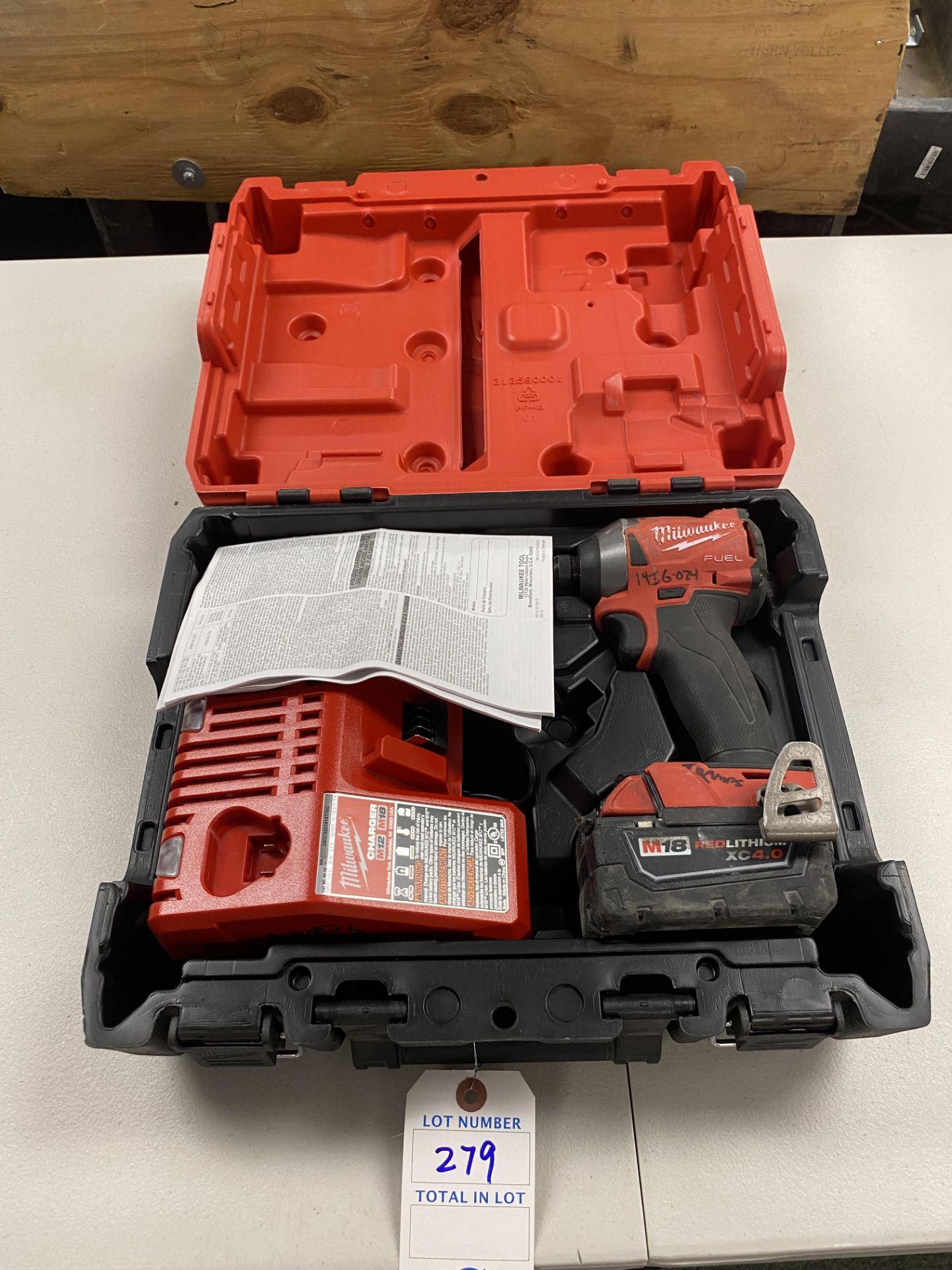 Milwaukee M18 1/4" Impact Driver, Battery, Charger and Case #2853-20