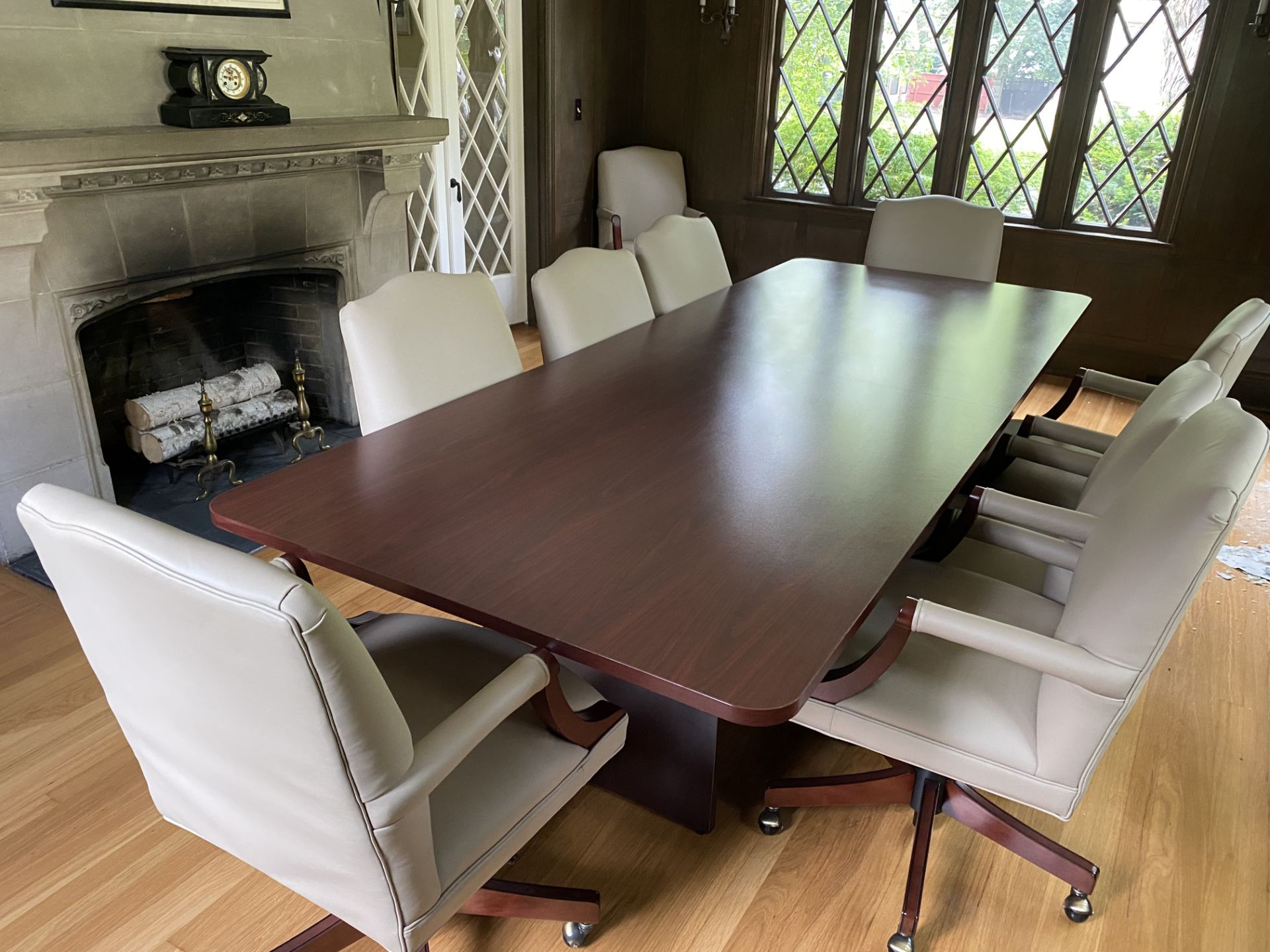 4'x8' Double Pedestal Wood Conference Table