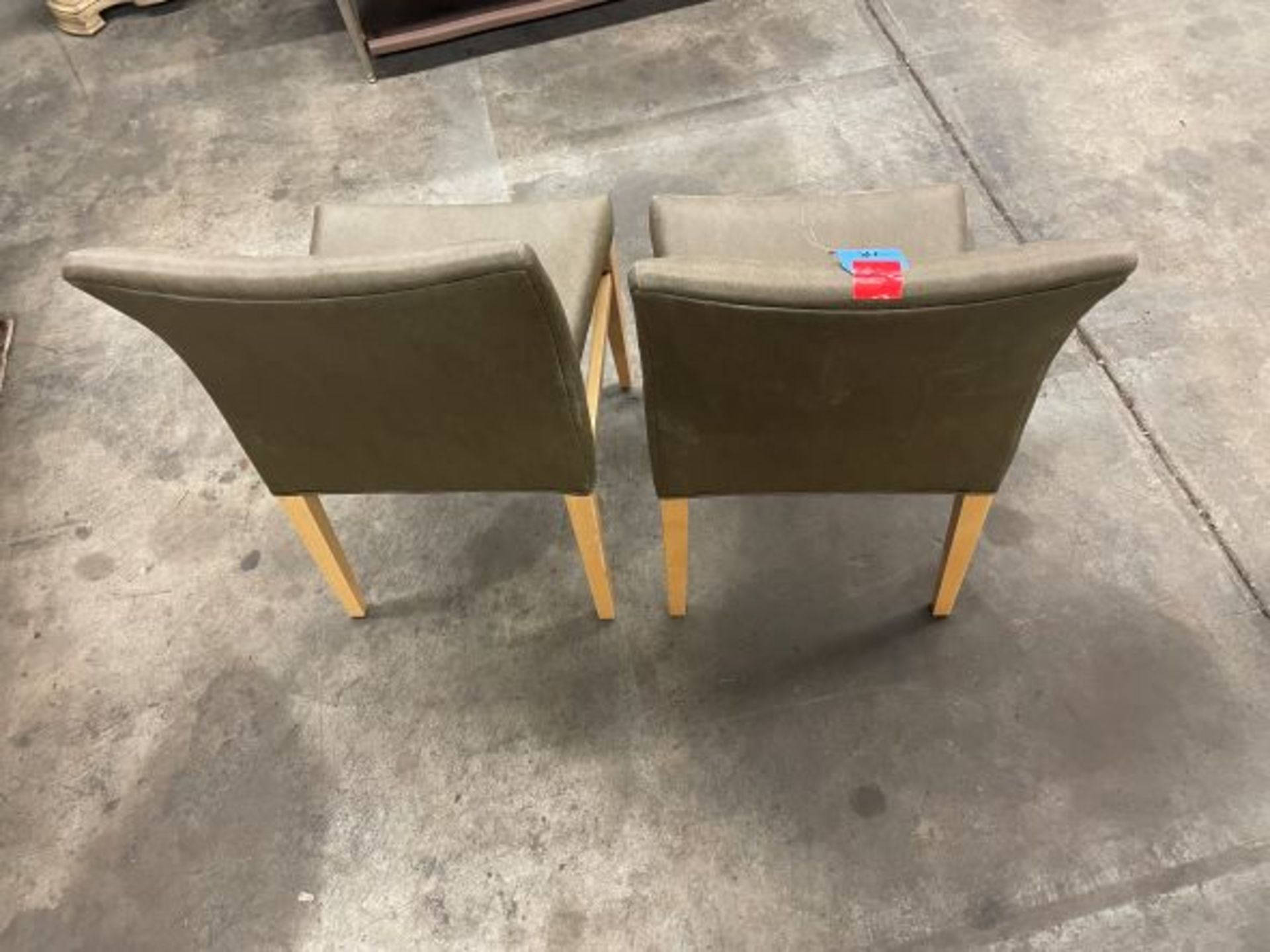 (2) Matching Wood Frame Chairs - Image 2 of 2