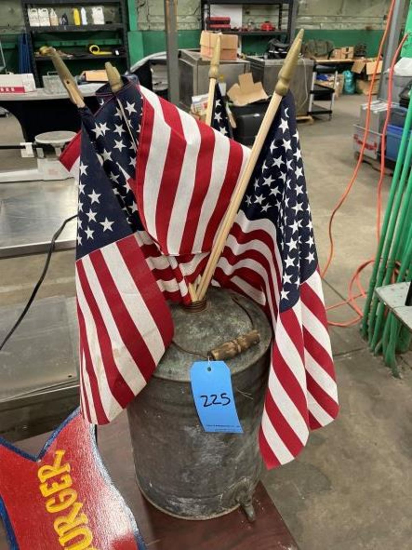 Pail With American Flags