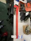 RIDGID 48" Pipe Wrench - Handle has Repair