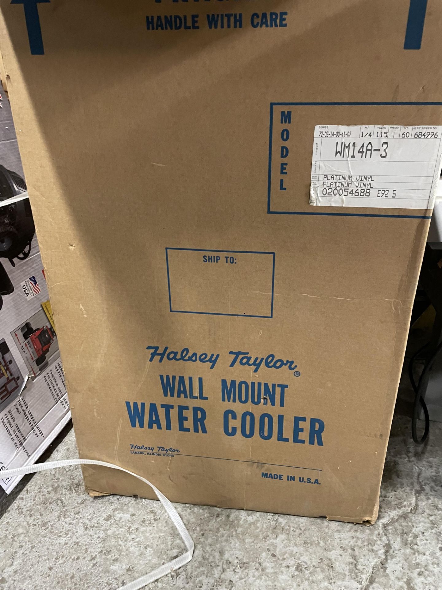 New Halsey Taylor # WM14A-3 Wall Mount Water Cooler