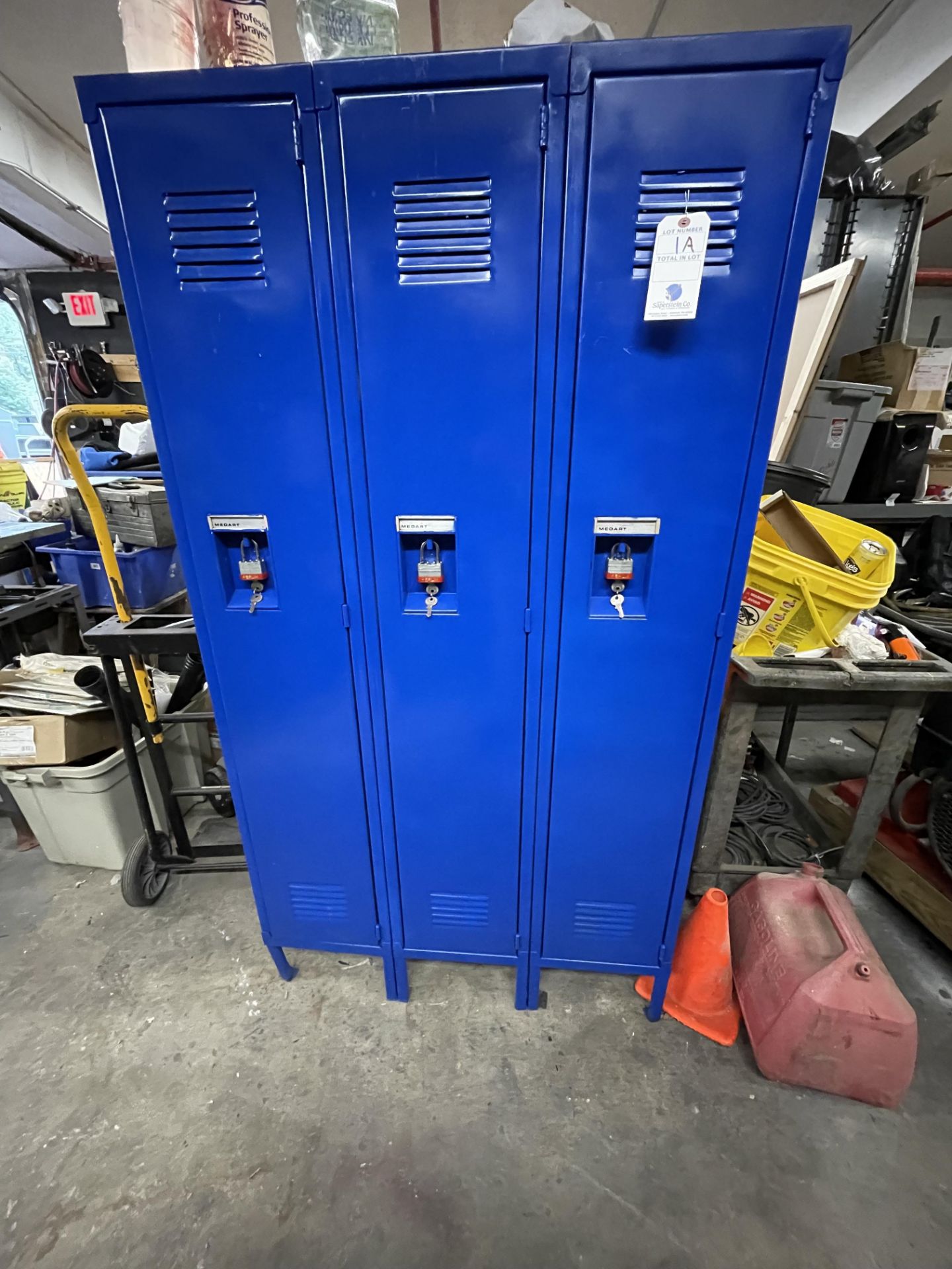 {LOT} Set of 3 Lockers w/ locks and keys