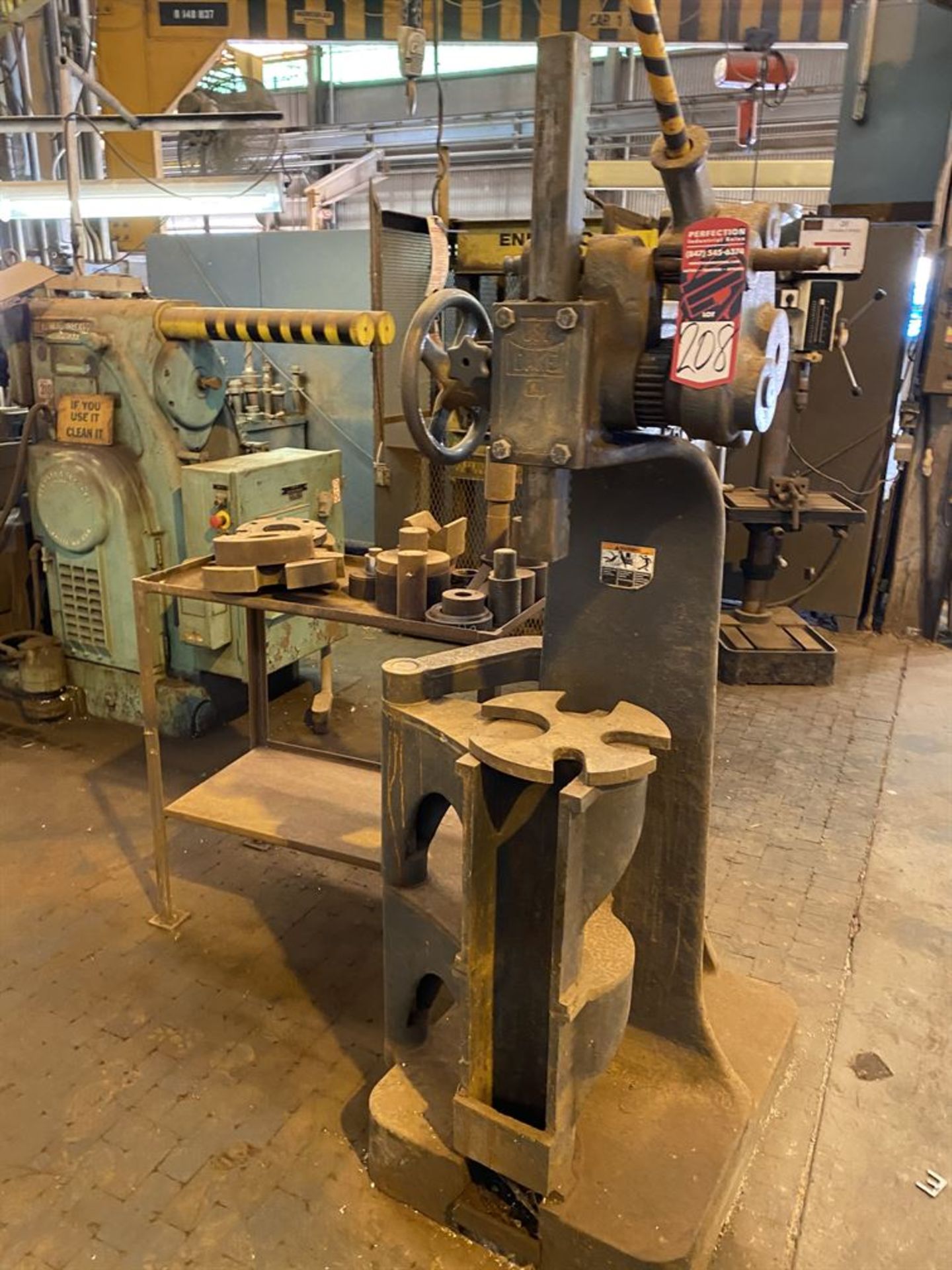 DAKE 50IP Arbor Press w/ Assorted Tooling (Location: Machine Shop)