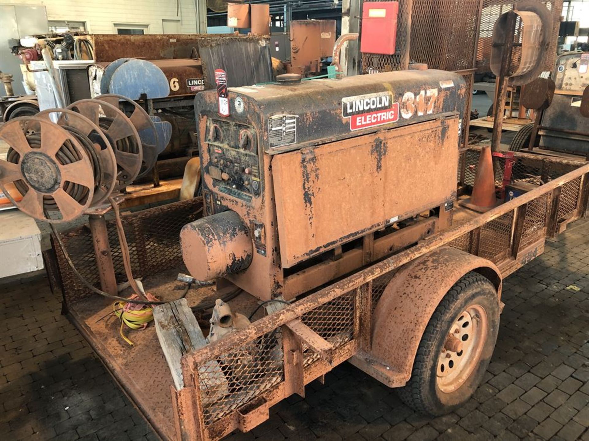 Lot Comprising of R&D Trailer, w/ Lincoln Classic 300D Welding Power Source Generator, s/n