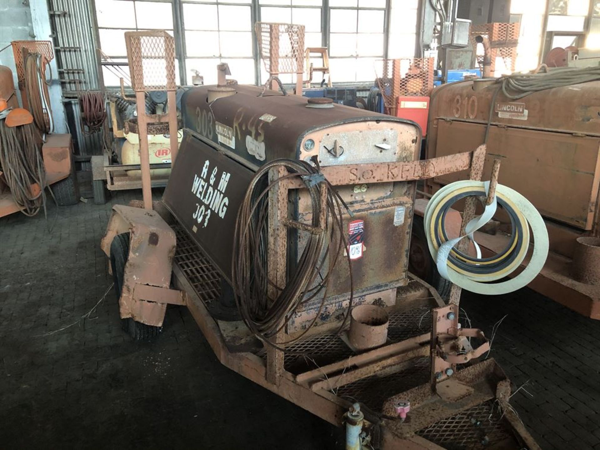 Lot Comprising of Unknown Make Trailer, Lincoln Welding Power Source Generator, No Title (