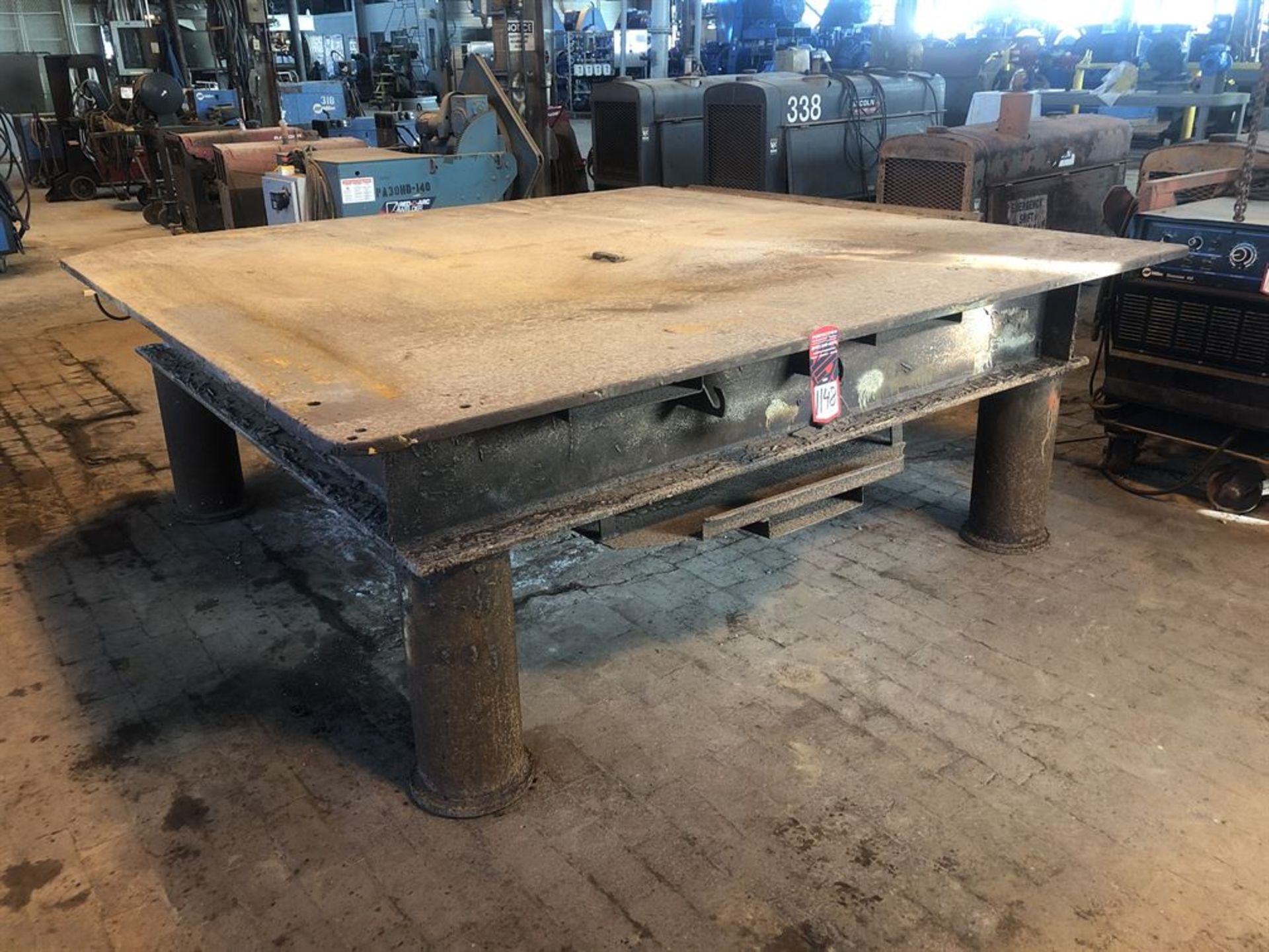 96x96x1" Heavy Duty Steel Table (Location: Learning Center)