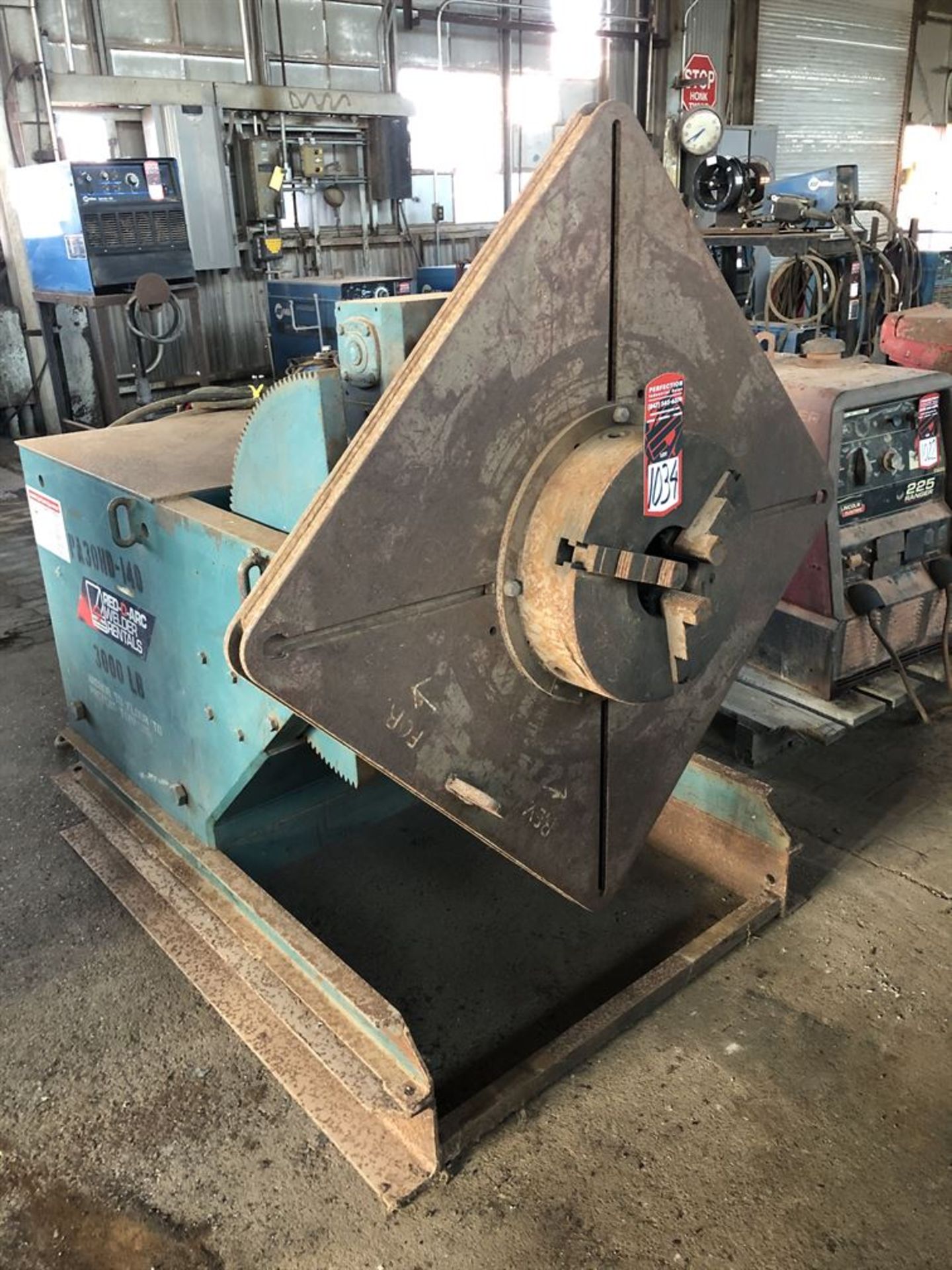 Preston-Eastin PA-30-HD-6 Welding Positioner, 3,000 lb Cap., 36x36" Table, w/ 16" Chuck, s/n