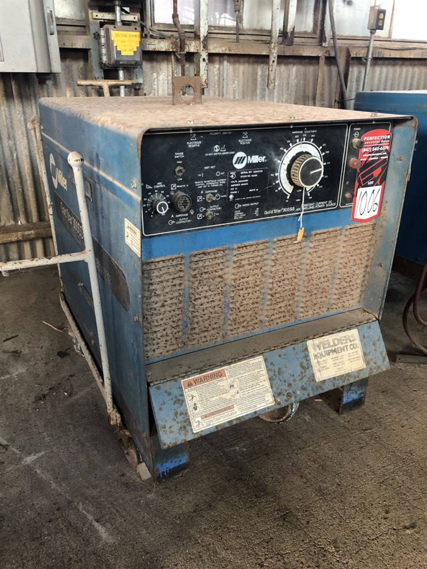 Miller Gold Star 300 SS DC Arc Welding Power Source, s/n KD533336 (Location: Learning Center)