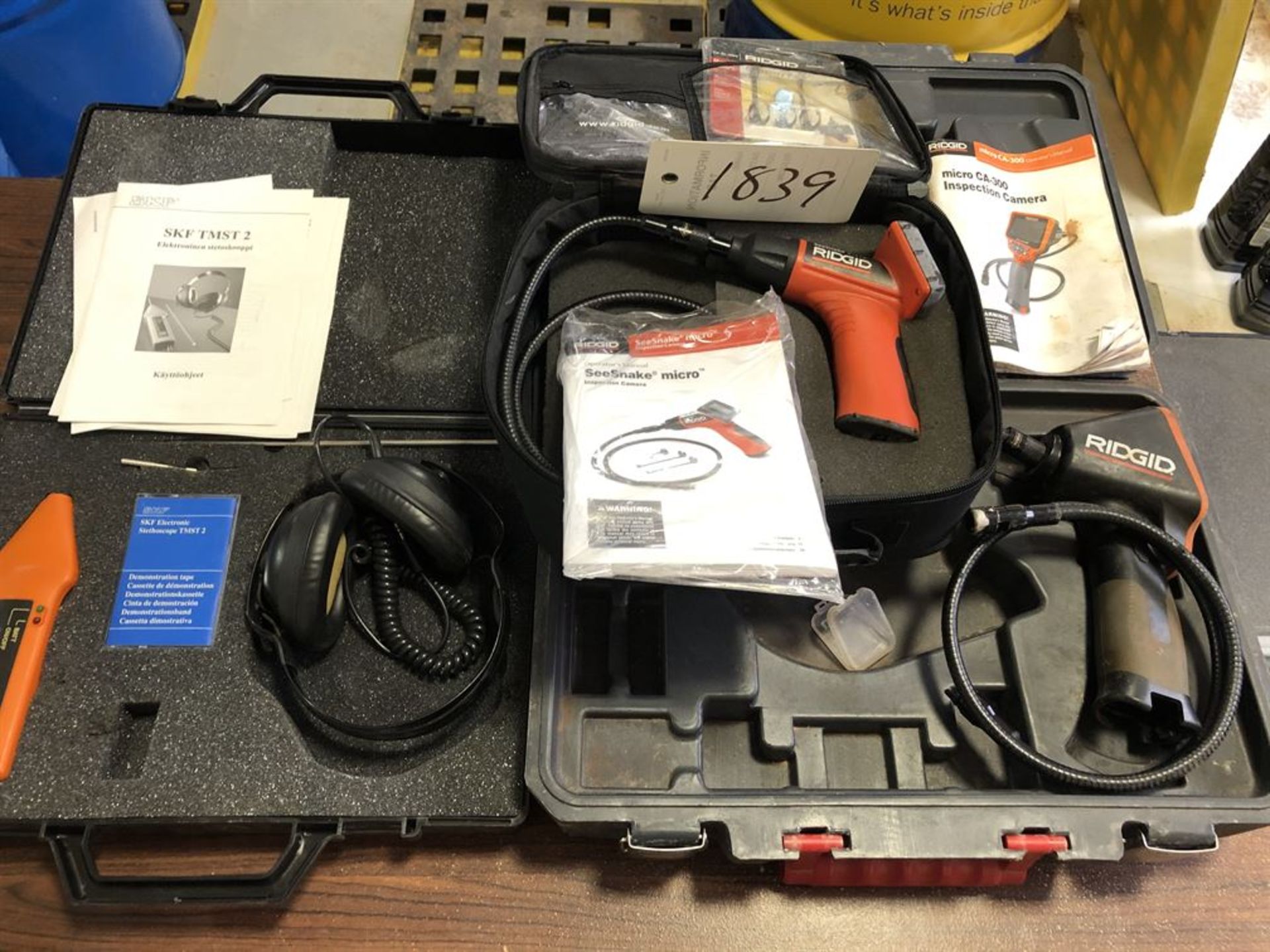 Lot Comprising of (1) SKF TMST 2 Electronic Stethoscope, (2) RIGID Micro Inspection Cameras (