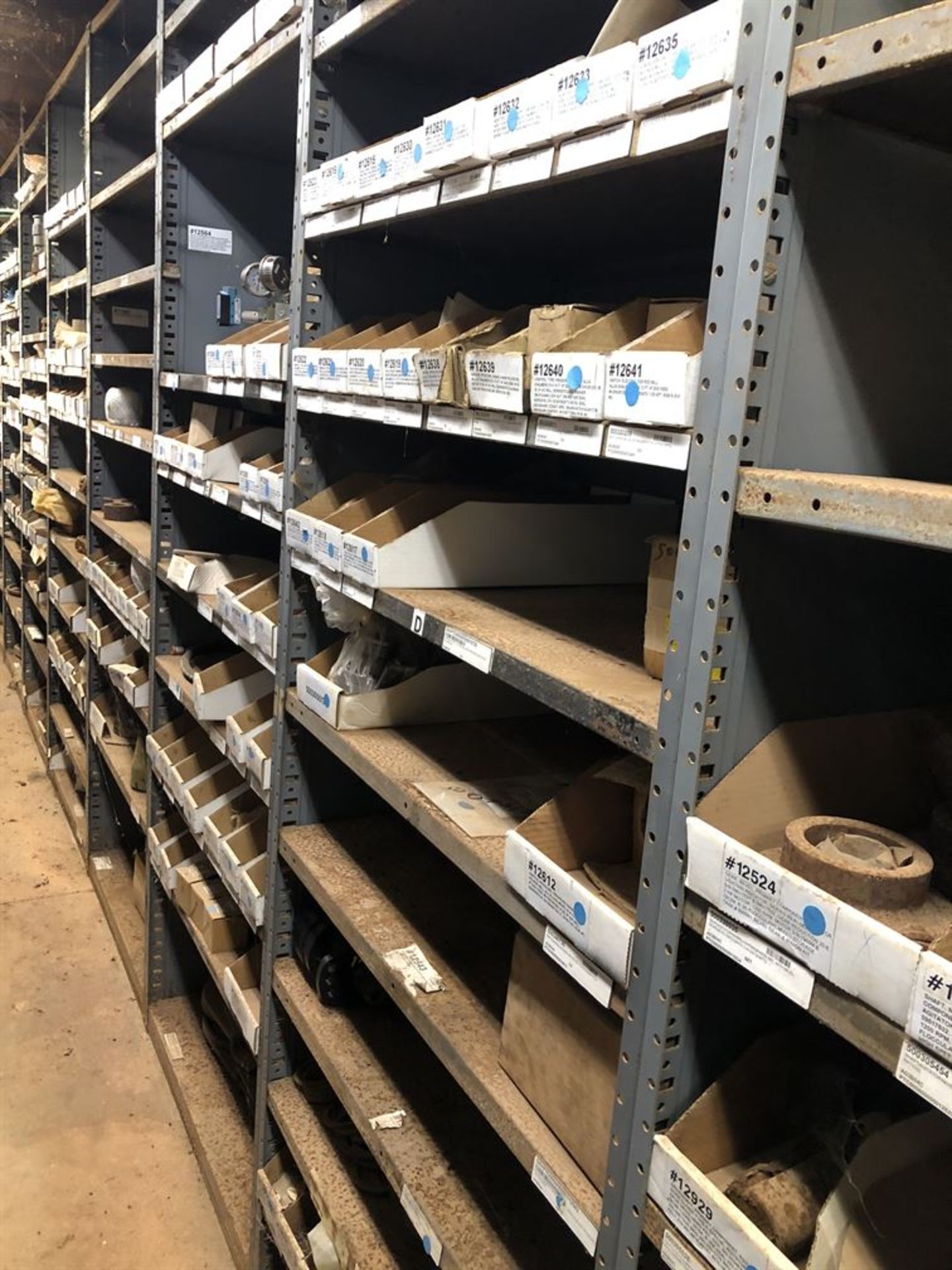 Lot Comprised of (2) Rows of Shelving (Contents Only) Including Valve Components, Electrical - Image 3 of 8