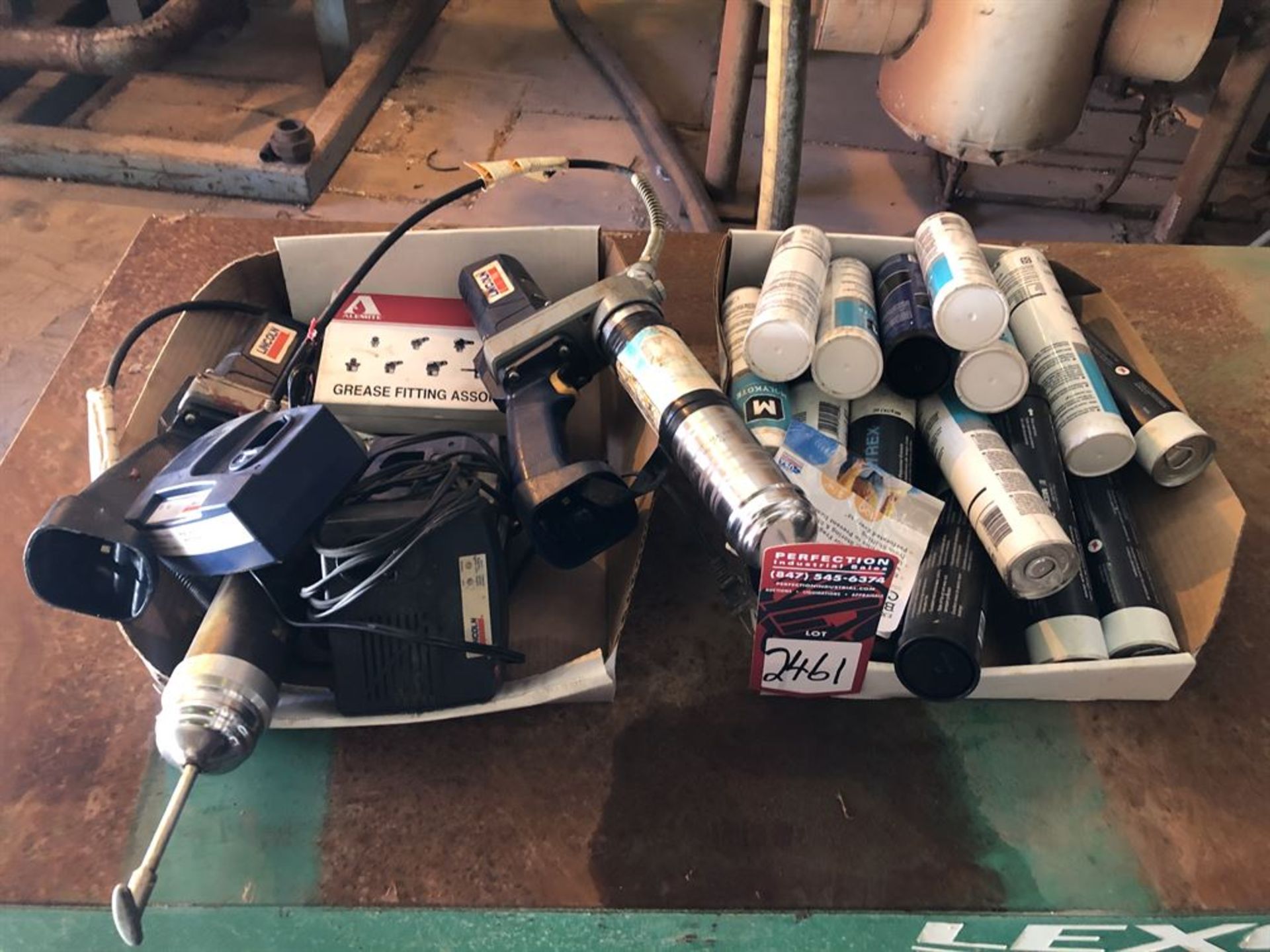 Lot Comprising of (2) LINCOLN 1200 Powerluber Cordless Grease Guns, w/ Grease (Location: Power