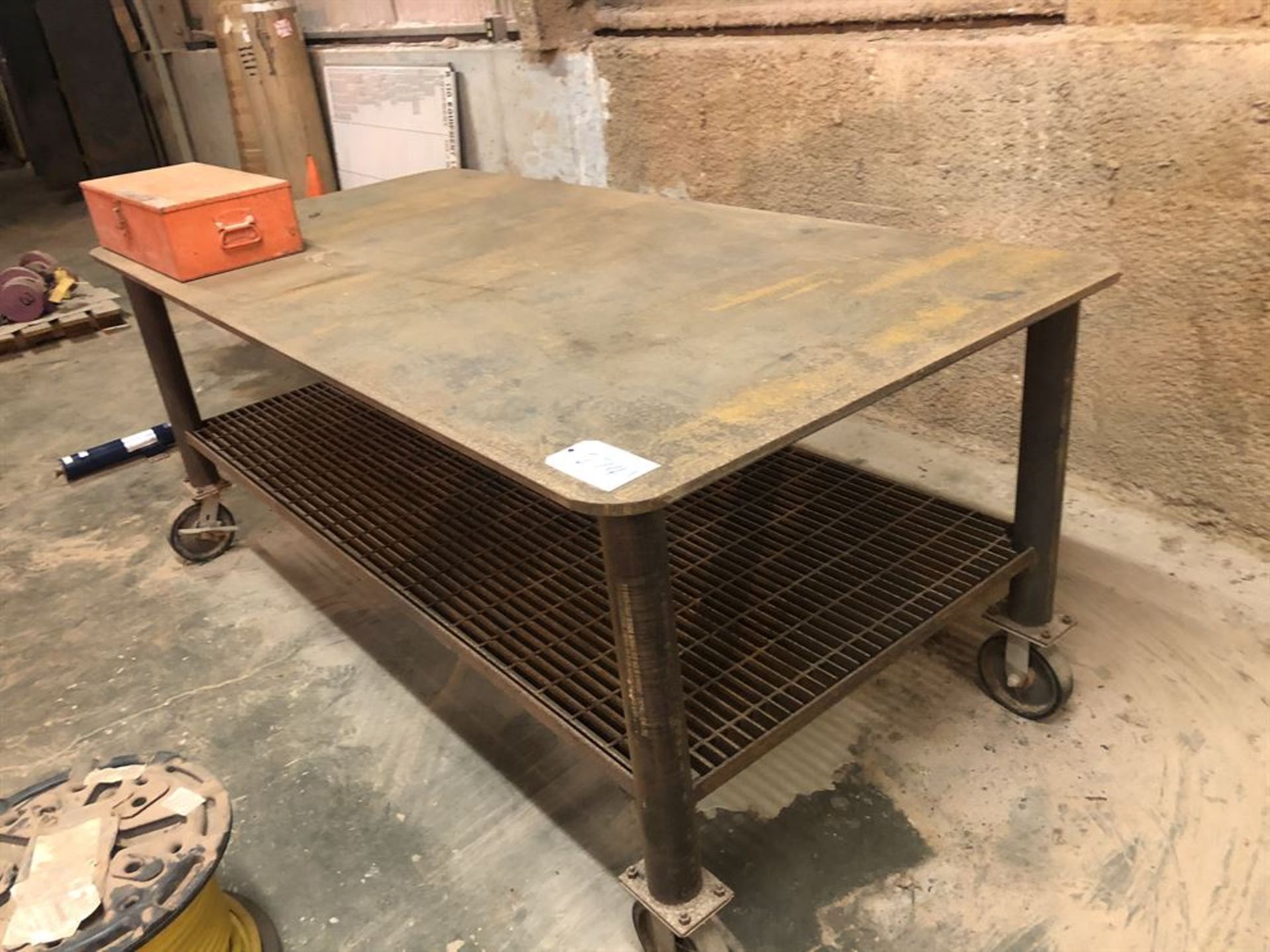 48x96x1/2" Heavy Duty Steel Table (Location: 55B)