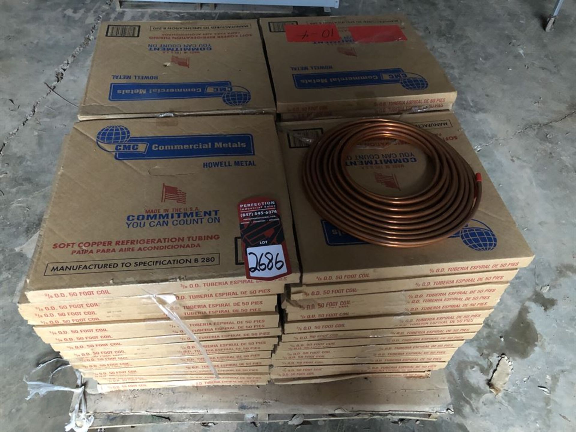 Lot Comprising of (80) Boxes of Soft Copper Refrigeration Tubing (Location: Bee Hive)