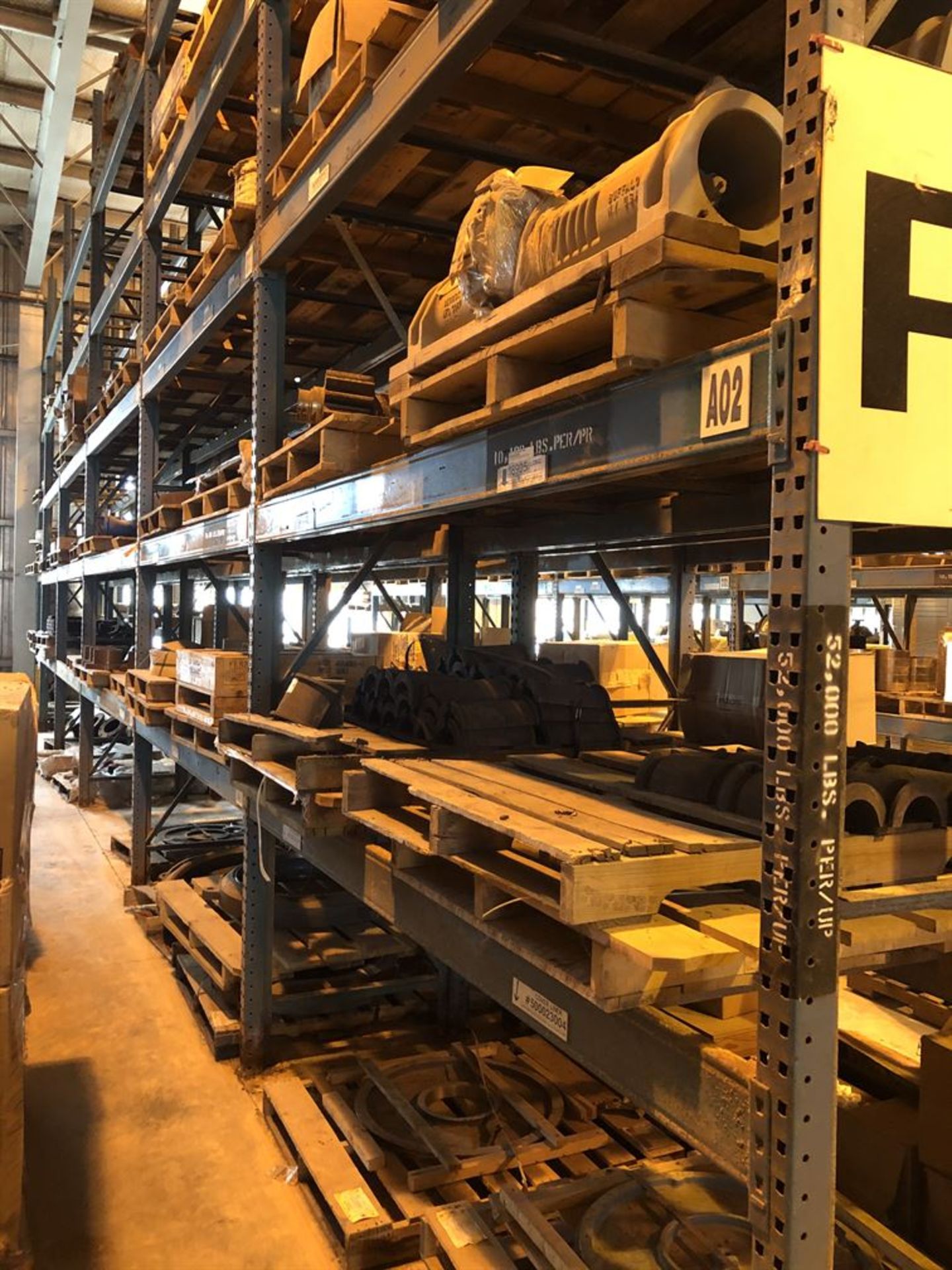 10 Sections of Pallet Racking, 20' Tall, 3' Deep, w/ 9' Beams, (No Contents) (Location: Motor - Image 2 of 2