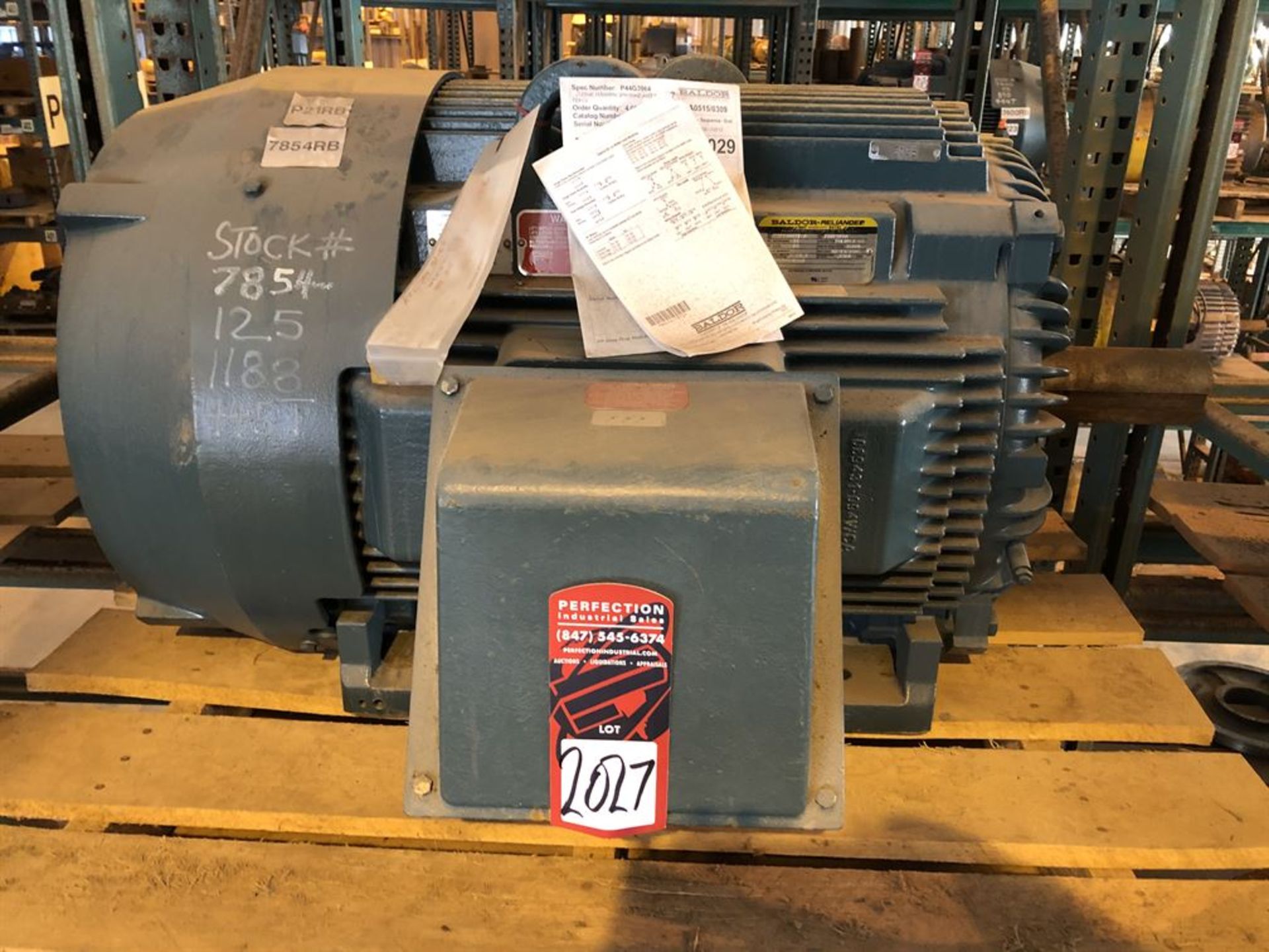 BALDOR 125 HP Electric Motor (Location: Motor Warehouse)