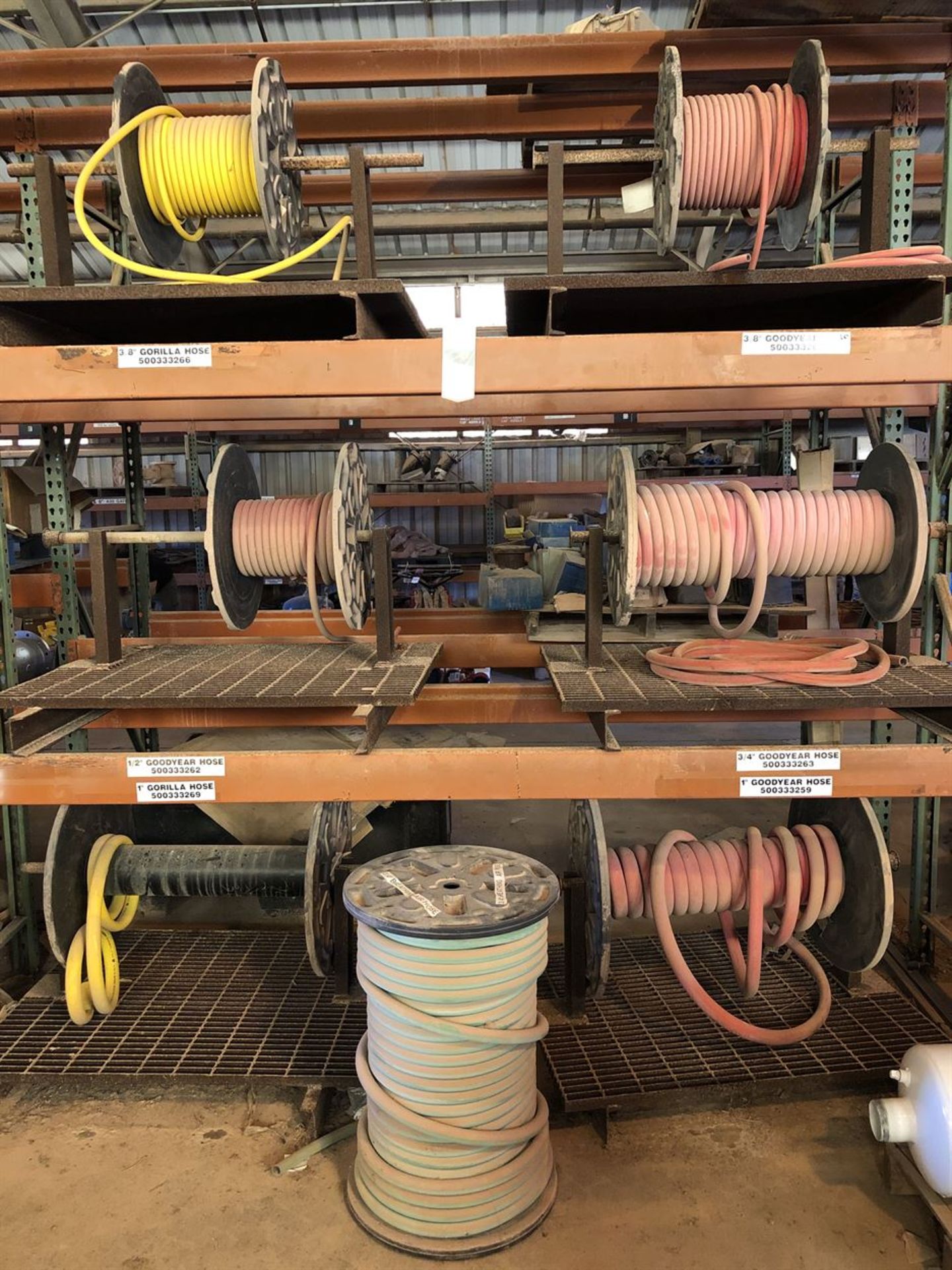 Lot Comprising of Assorted Spools of Hose, Including 3/4, 1,2, and 1" Hose (Location: Chemical