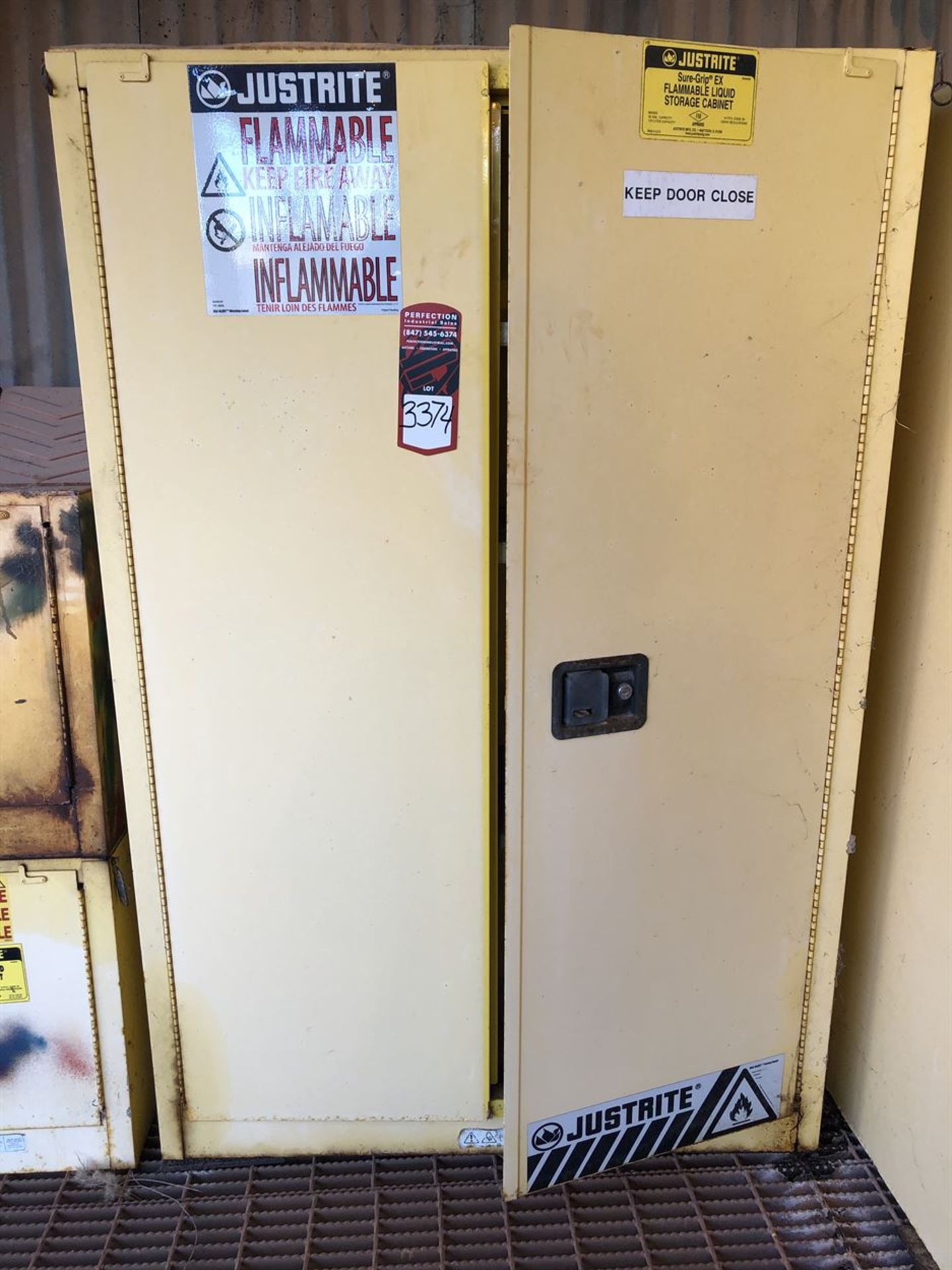 JUST RITE Flammable Liquids Cabinet (Location: Outside Chemical Warehouse)