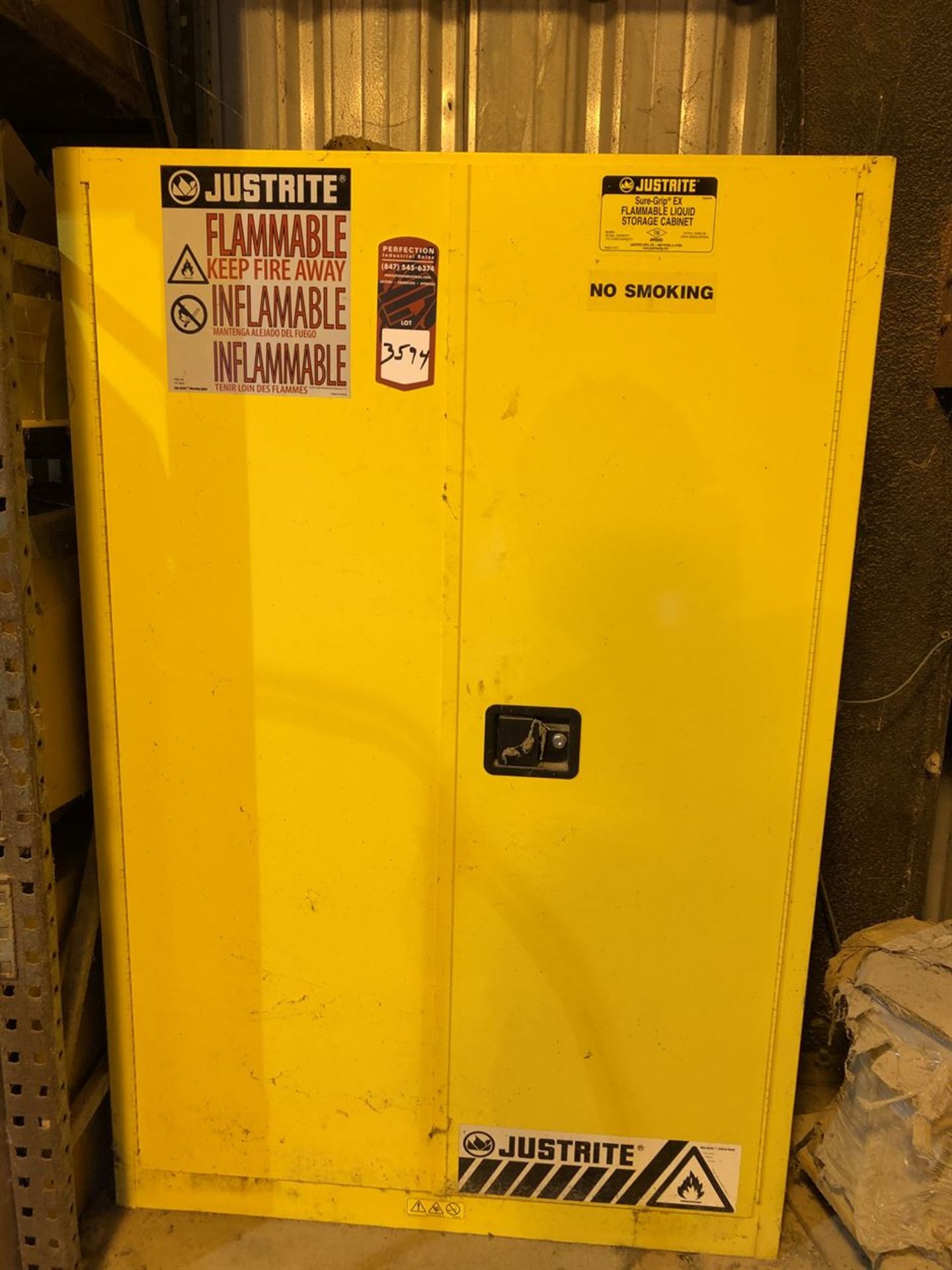 JUST RITE 45 Gallon Flammable Liquids Cabinet (Location: Electric Chemical)