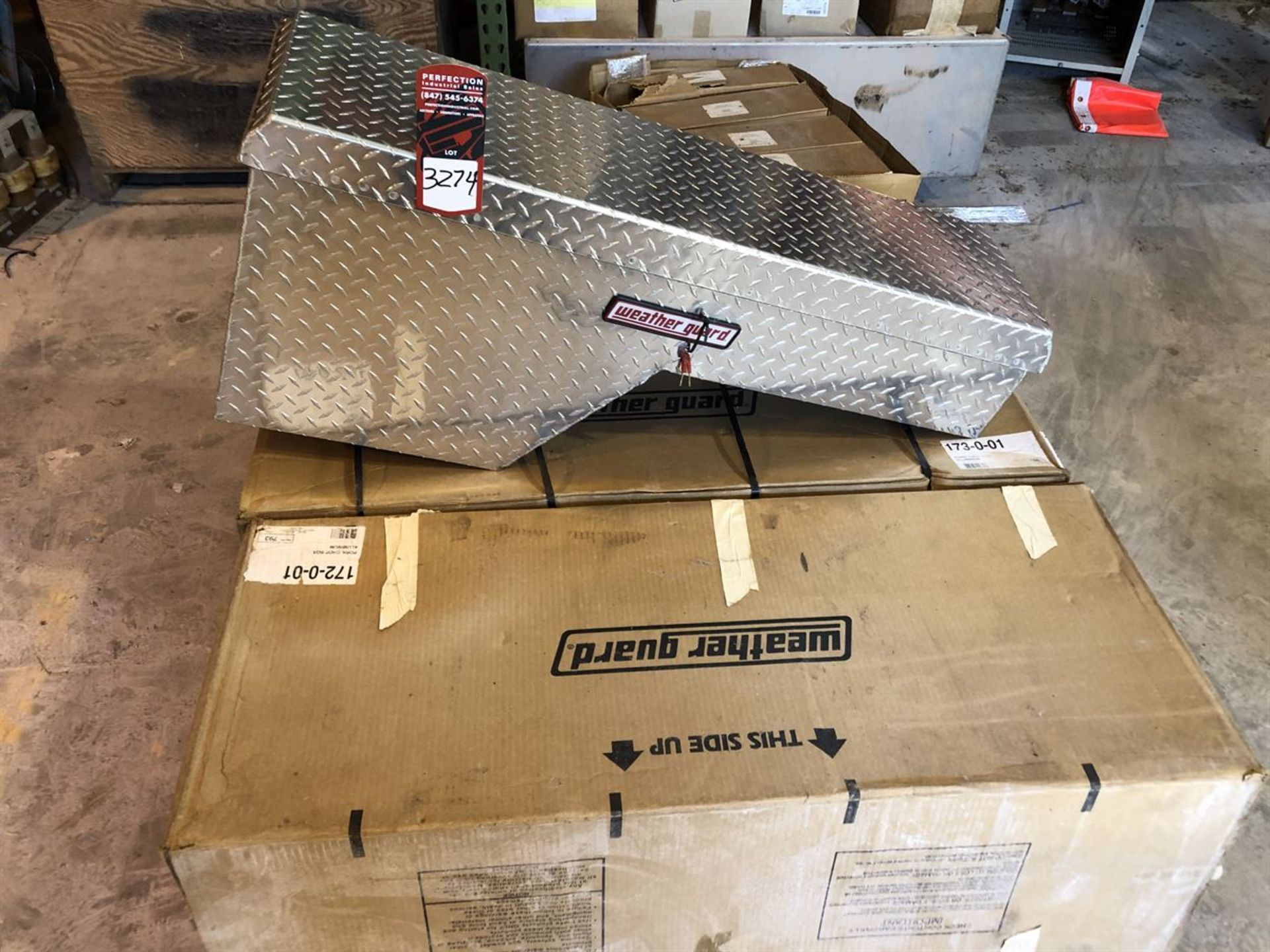 Lot Comprising of (2) WEATHERGUARD Aluminum Tool Boxes (Location: A/C)