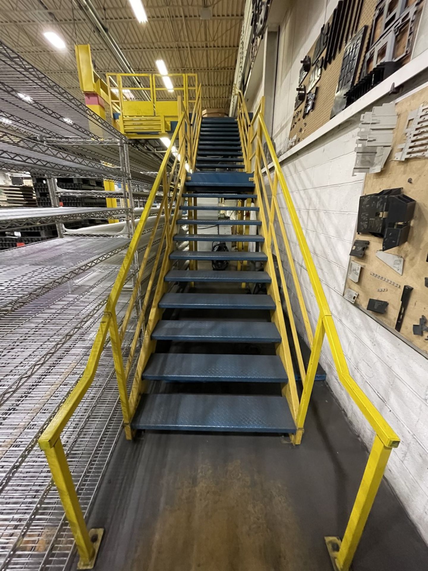 Mezzanine, 14'4"W x 120'L x 12' Under Deck, w/ (2) Staircases and (2) Loadout Gates - Image 9 of 13