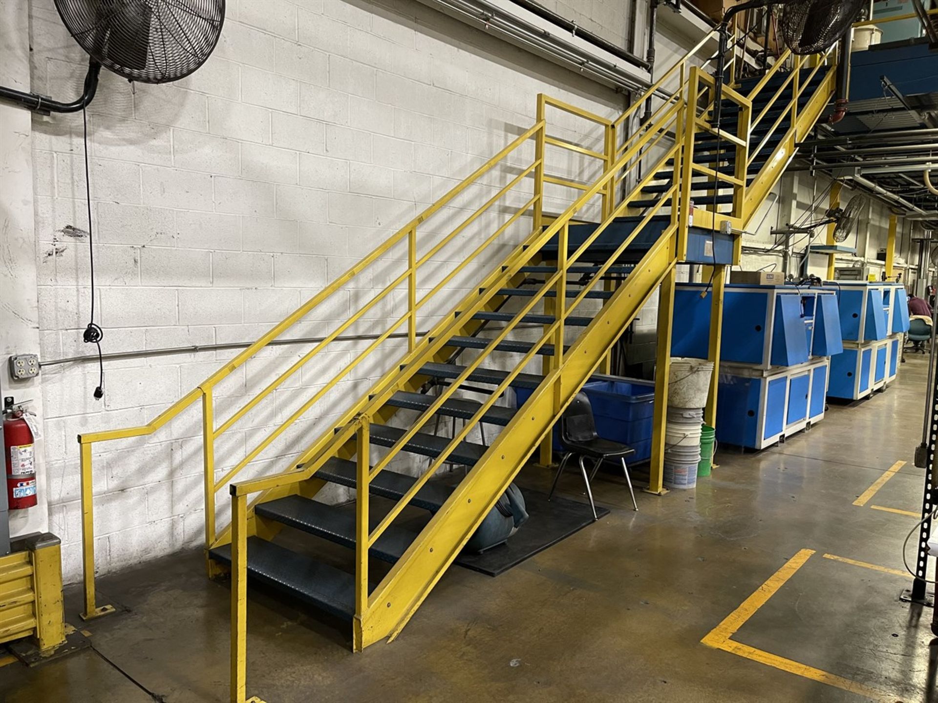 Mezzanine, 14'4"W x 120'L x 12' Under Deck, w/ (2) Staircases and (2) Loadout Gates - Image 2 of 13