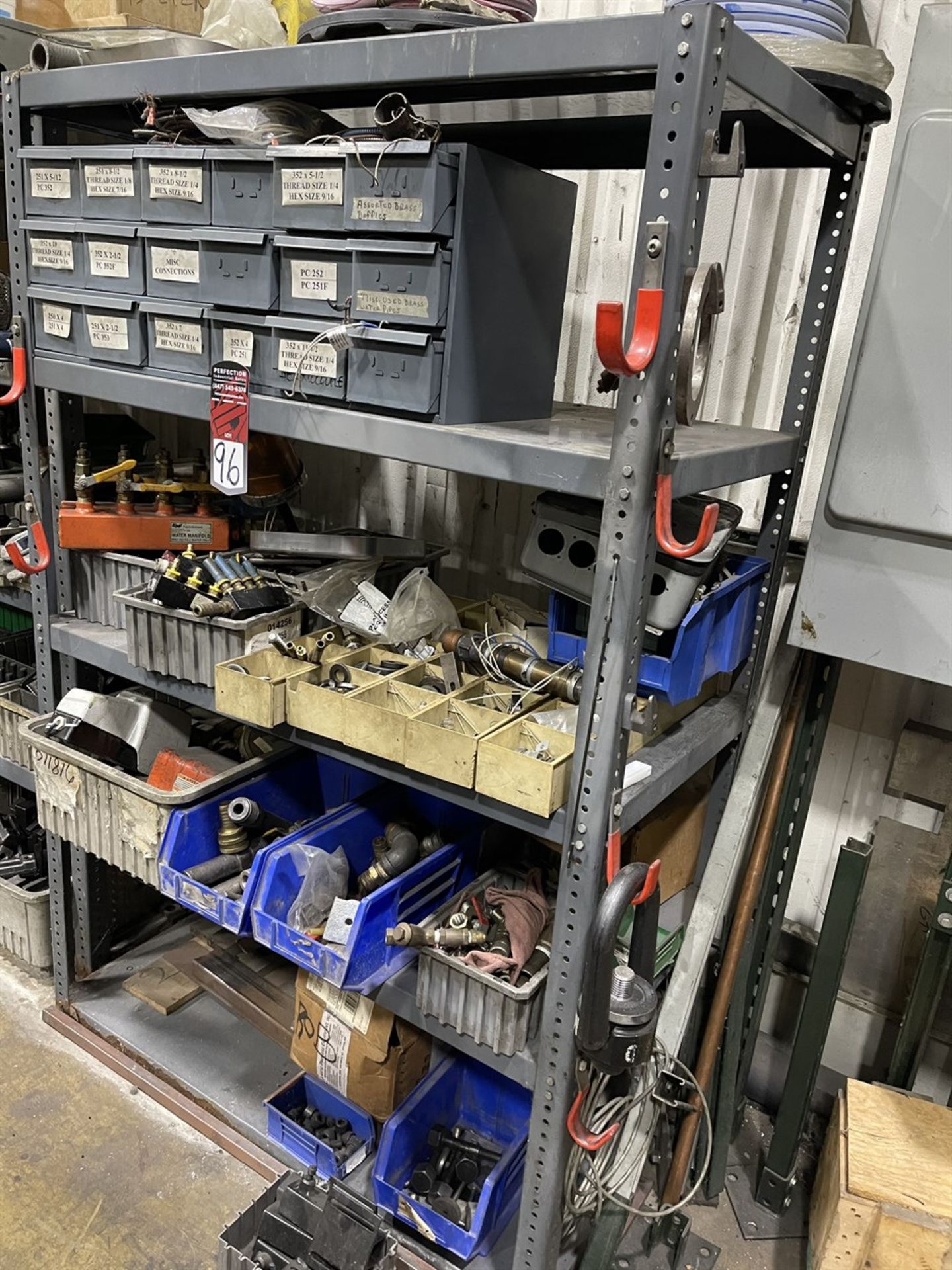 Rack w/ Large Assortment of Manifolds, Plumbing and Thermocouples