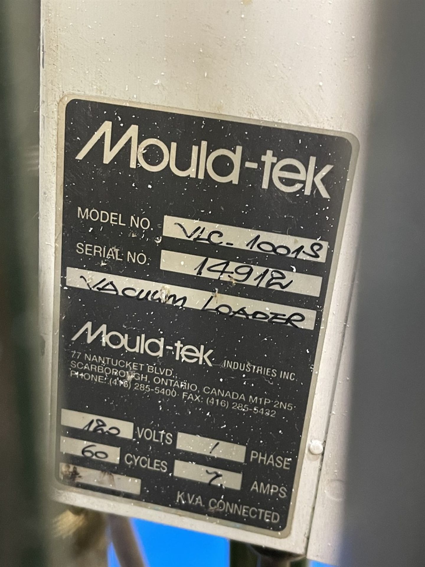 MOULD-TEK Vacuum Loader w/VLC-1001S Control, s/n 14912 - Image 3 of 3