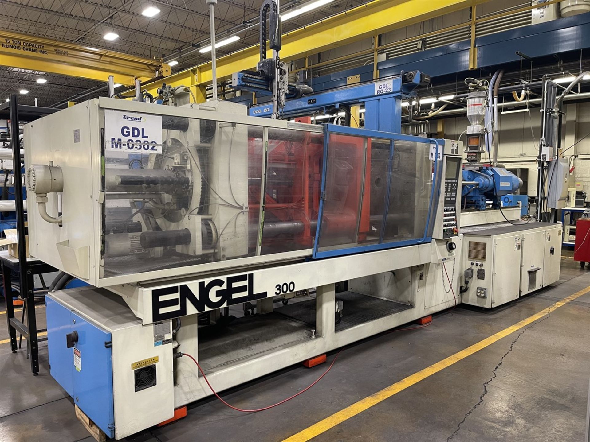 300 Ton ENGEL ES 1350/300 Hydraulic Injection Molder, s/n 9436/300/98, w/ CC100-A03 Control, 23.9