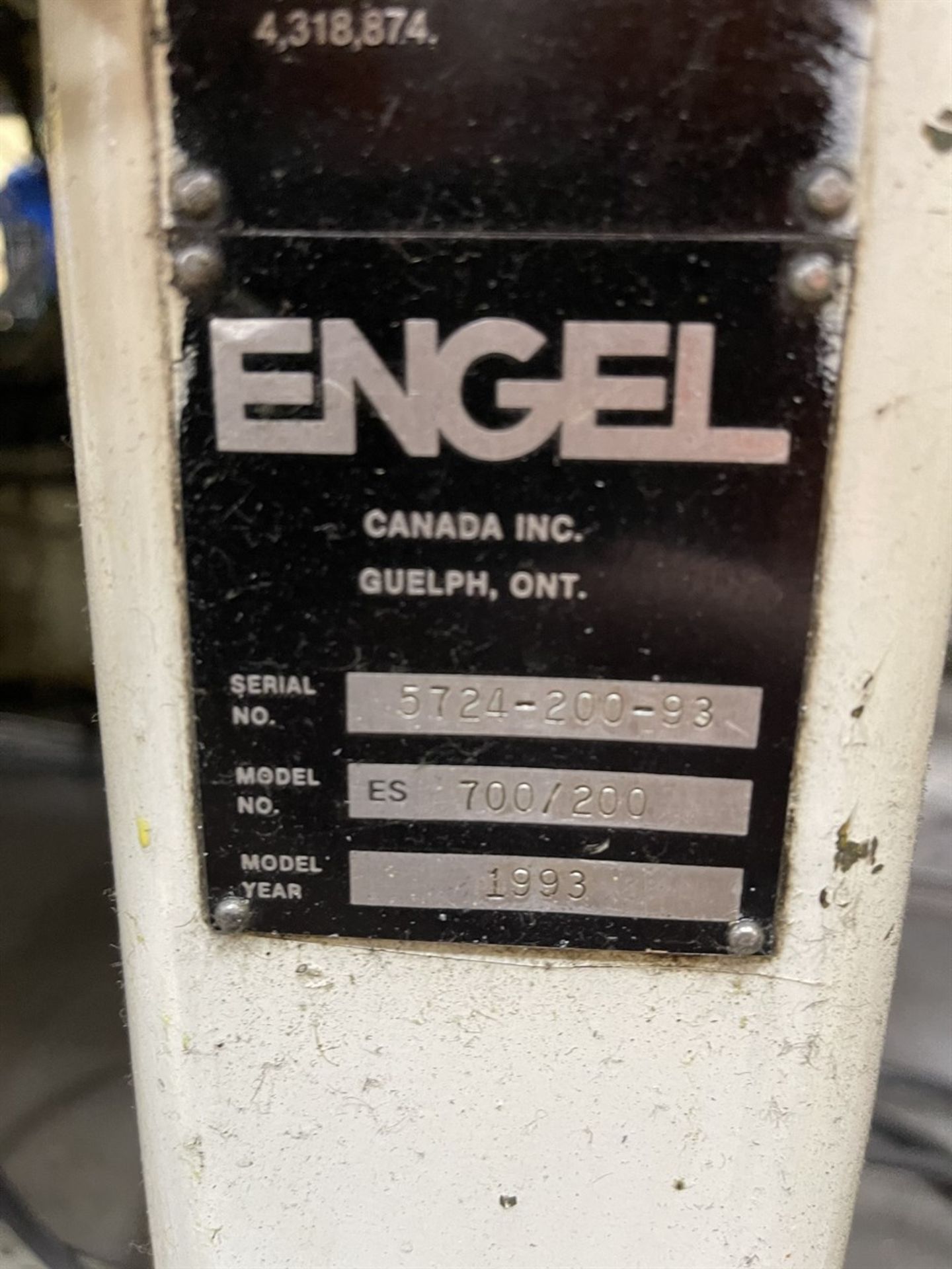 200 Ton ENGEL ES 700/200 Hydraulic Injection Molder, s/n 5724/200/93, w/ CC90 Control, 12.7 oz. Shot - Image 8 of 8