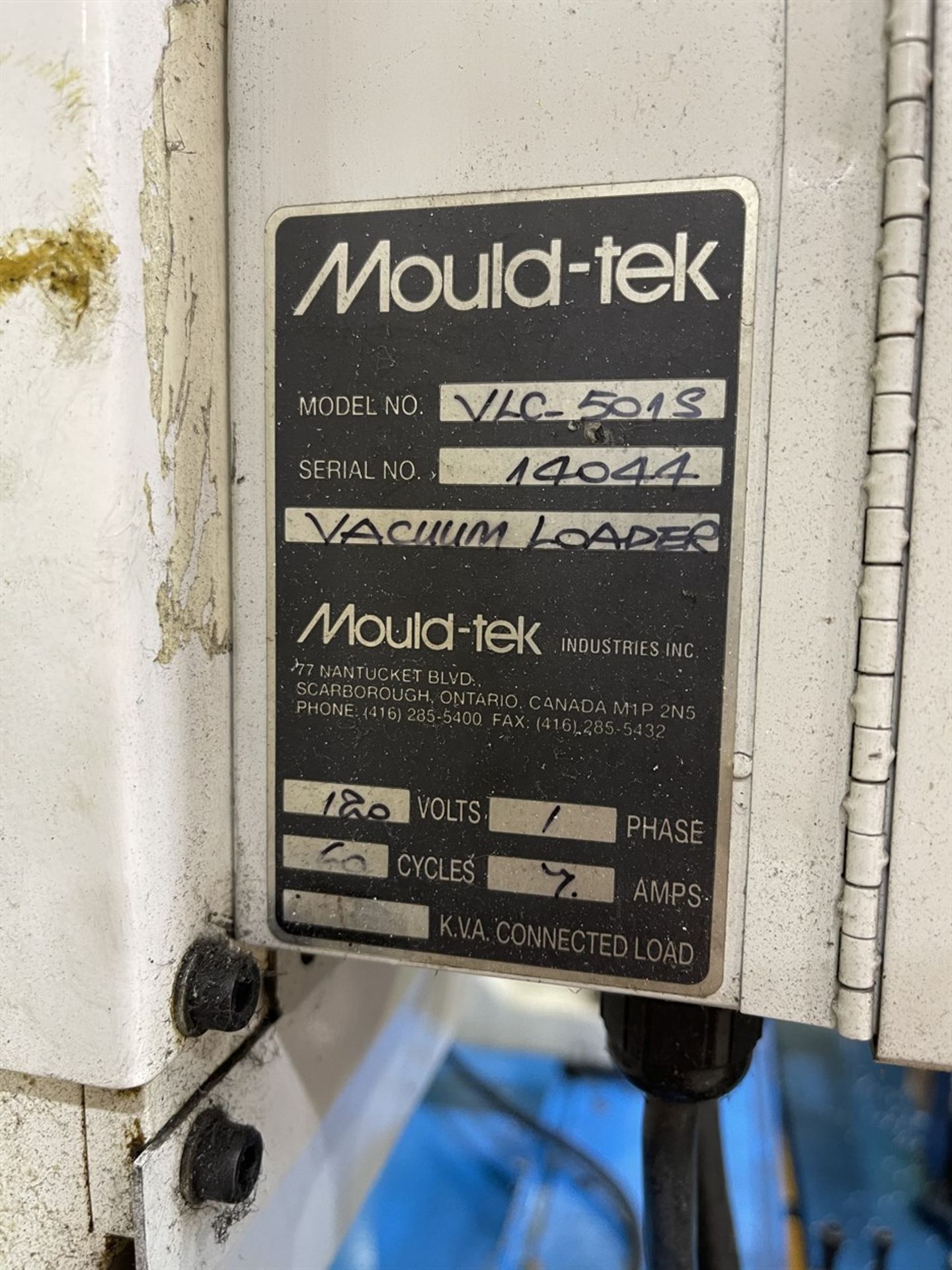 MOULD-TEK Vacuum Loader w/VLC-501S Control, s/n 14044 - Image 3 of 3