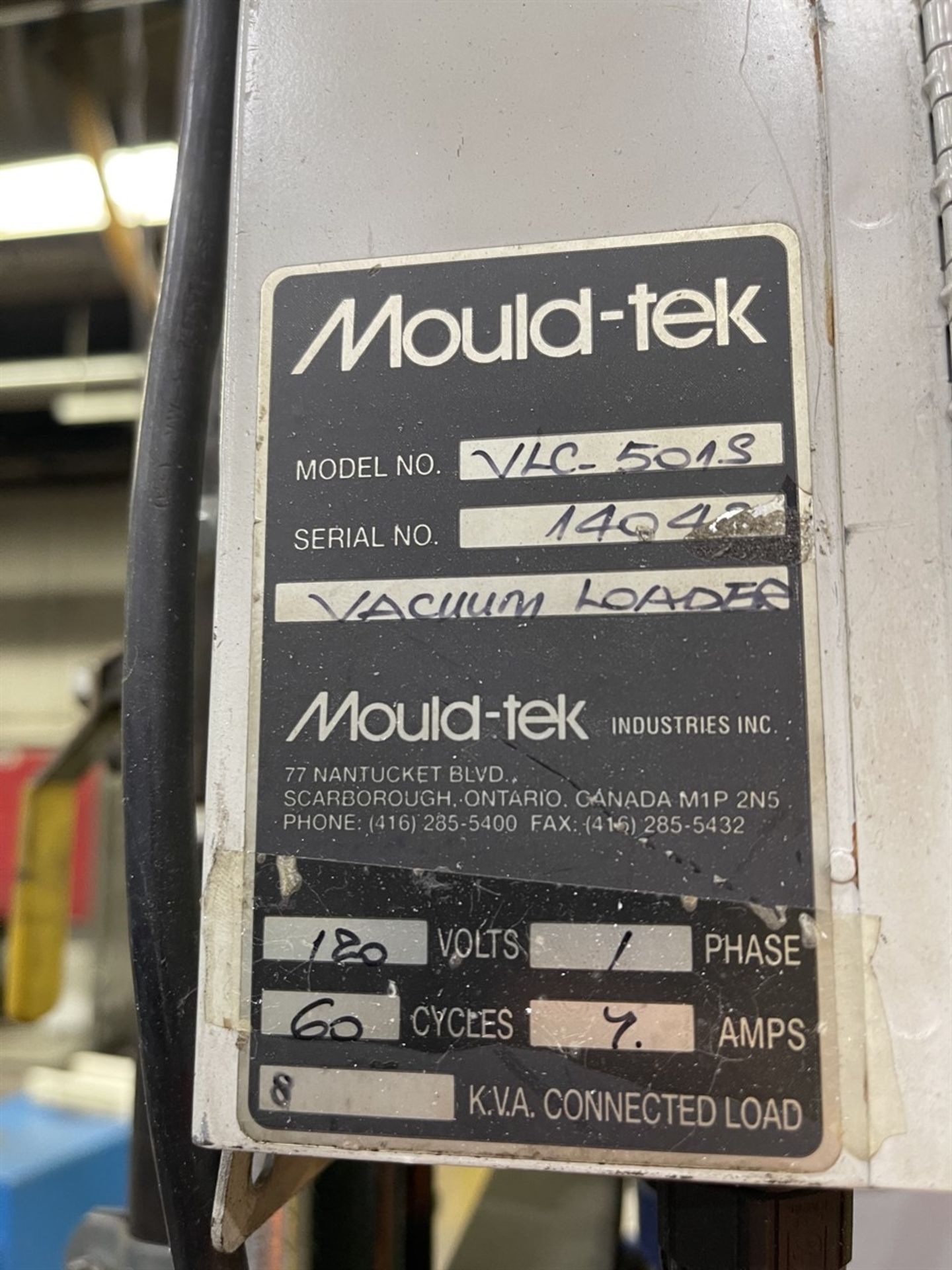 MOULD-TEK Vacuum Loader w/VLC-501S Control, s/n 14042 - Image 3 of 3